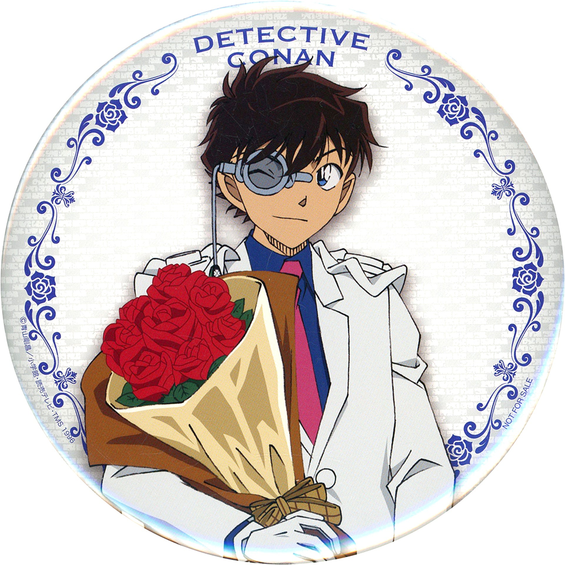 Kaito Kid Detective Conan White Ver. Extra Large Button Goods Purchase Bonus Detective Conan Plaza [USED]