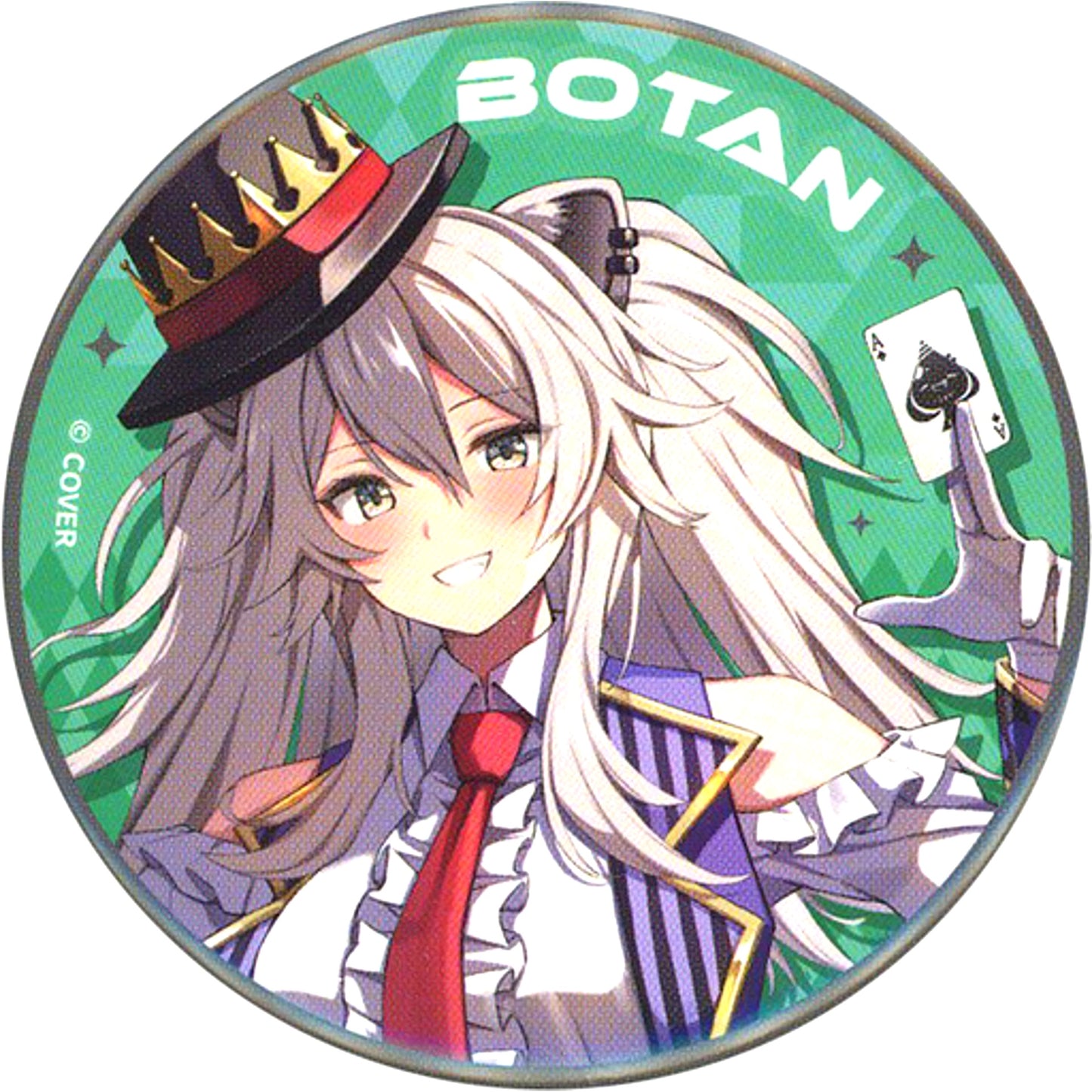 Shishiro Botan Casino Dealer Ver. Virtual YouTuber Hololive Trading Button Full Body Ver. x RED TOKYO TOWER [USED]
