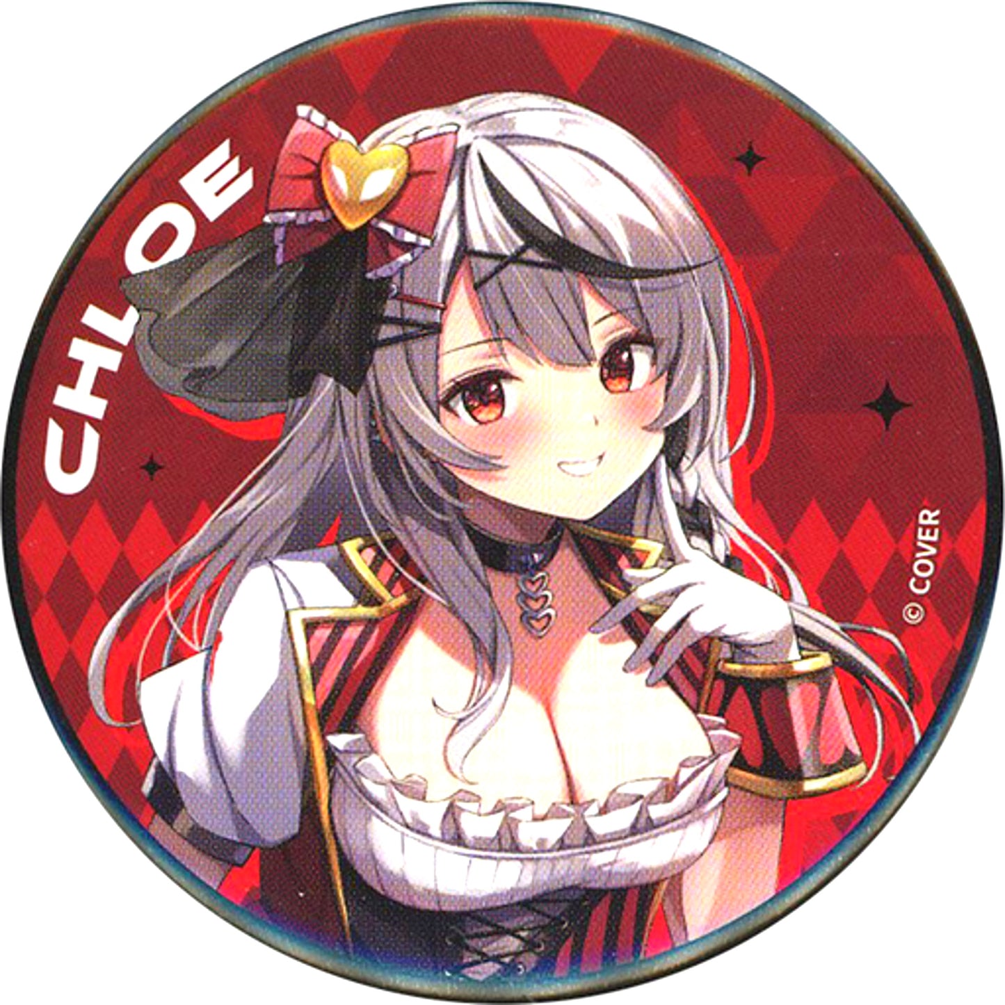 Sakamata Chloe Casino Dealer Ver. Virtual YouTuber Hololive Trading Button Full Body Ver. x RED TOKYO TOWER [USED]