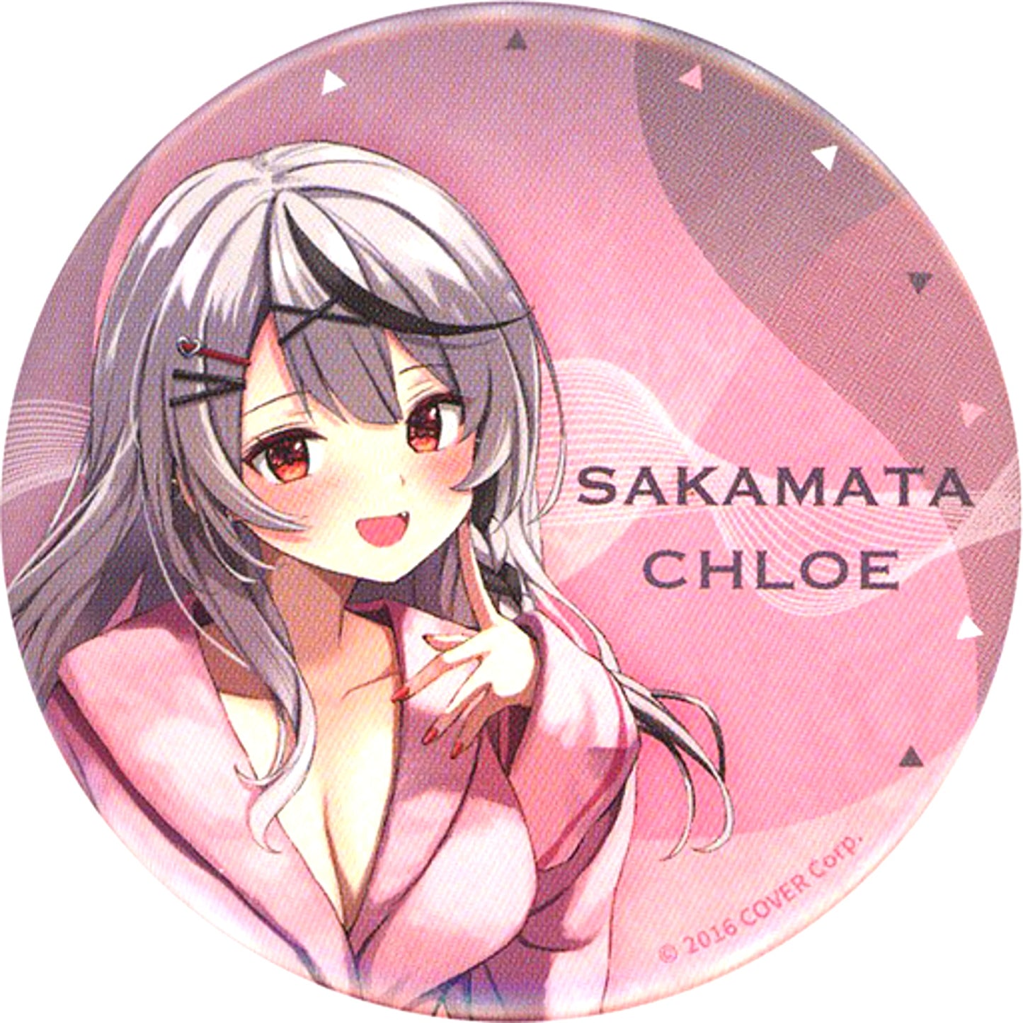 Sakamata Chloe Bathrobe Ver. Virtual YouTuber Hololive Trading Button Full Body Ver. x RED TOKYO TOWER [USED]