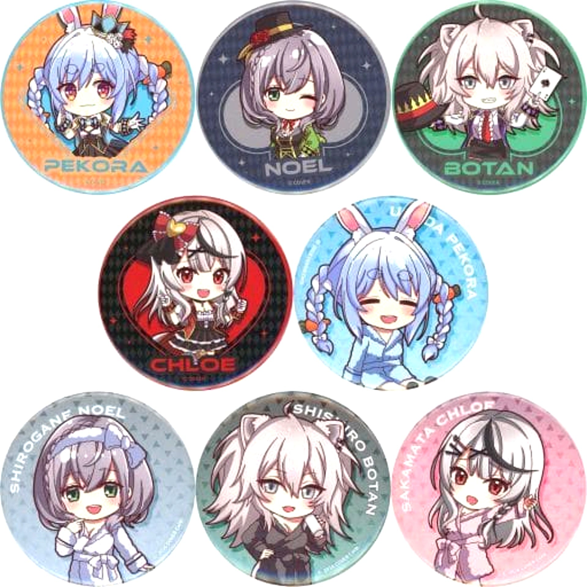 hololive Virtual YouTuber hololive x RED TOKYO TOWER Trading Button Mini Character Ver. Set of 8 [USED]