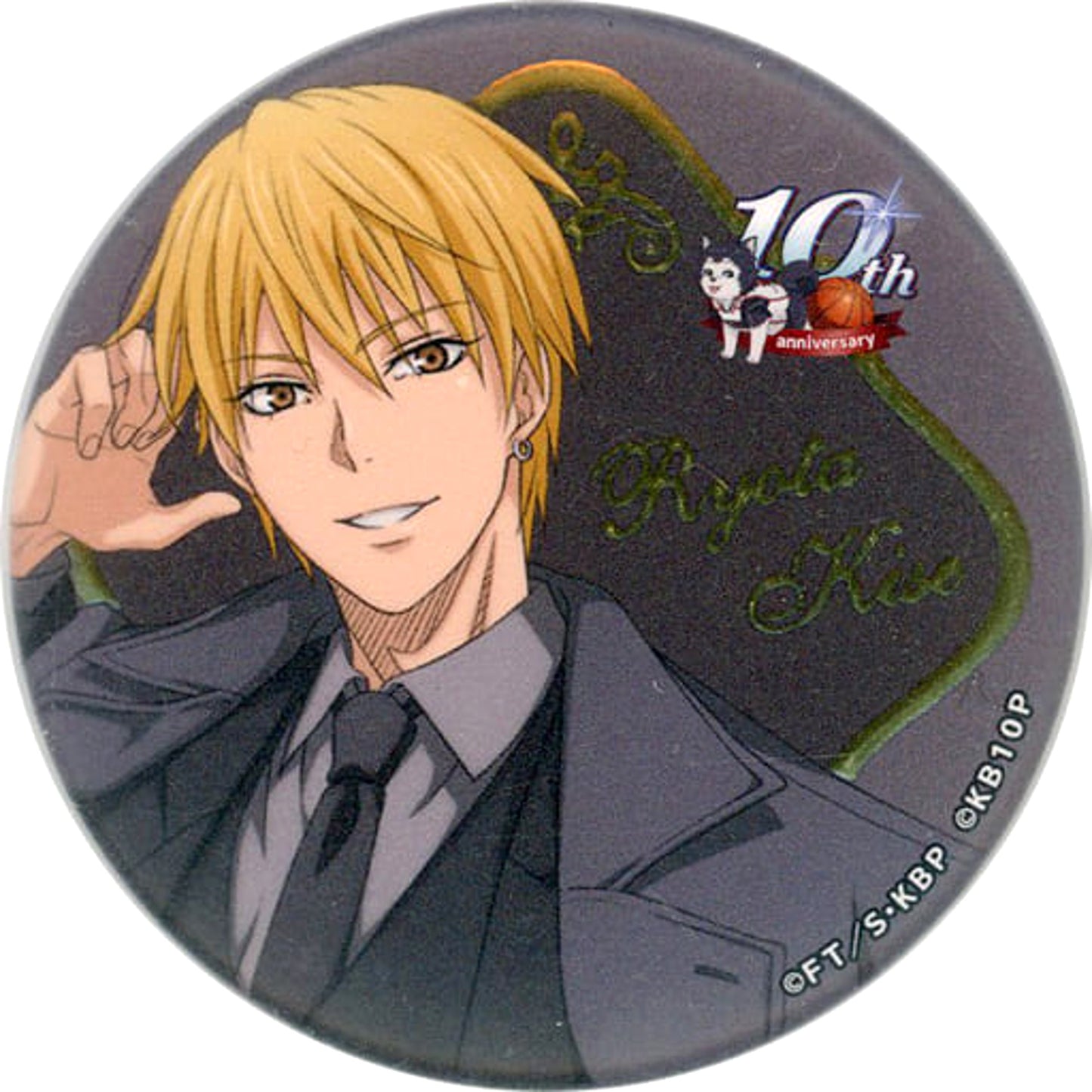 Kuroko's Basketball Ryota Kise Trading Foil-Stamped Can Badge 2022 Summer 10th Anniversary Pop-Up Store in Marui Limited Buttons [USED]