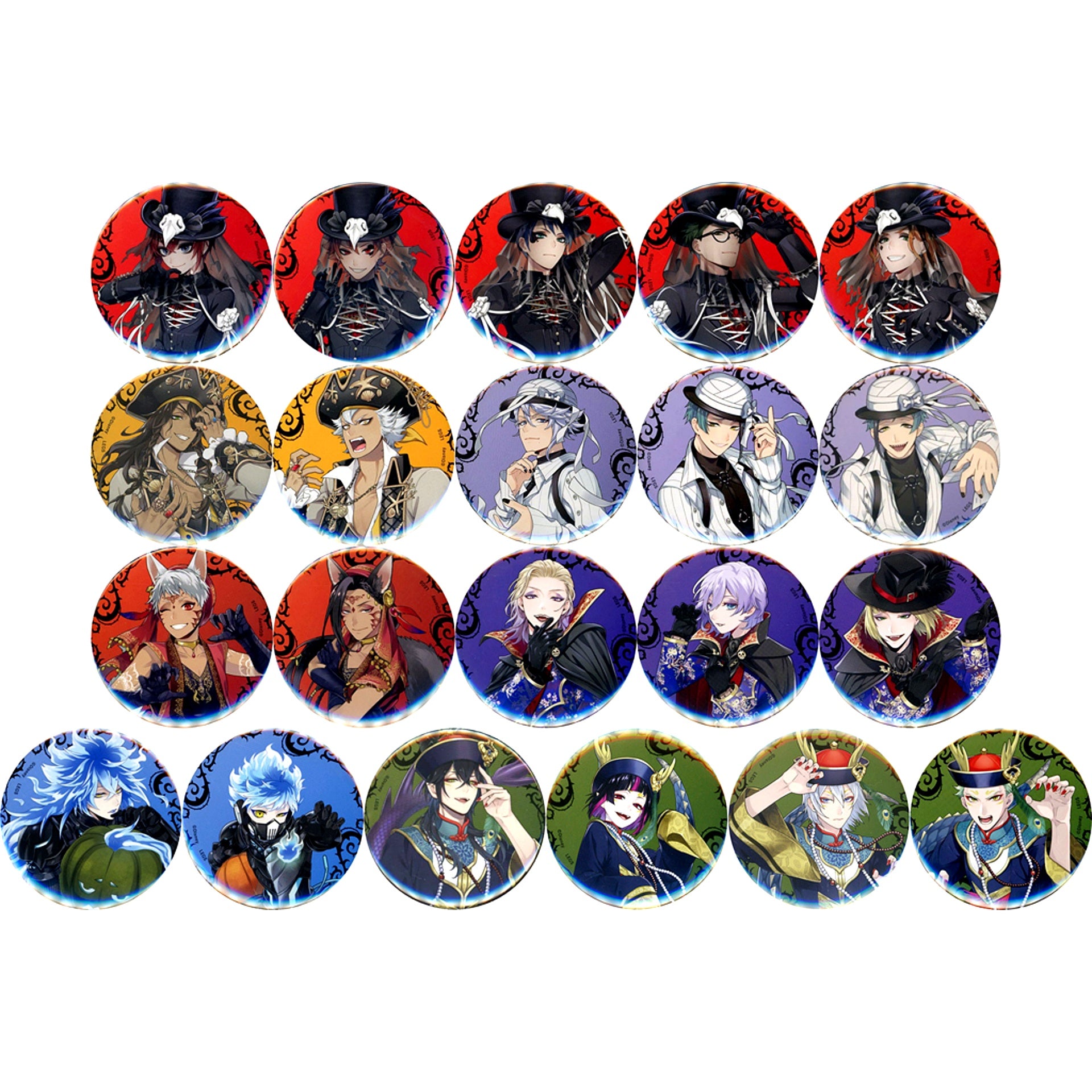 Set of 22 Disney Twisted-Wonderland x OH MY CAFE Part 3 Big Button [USED]