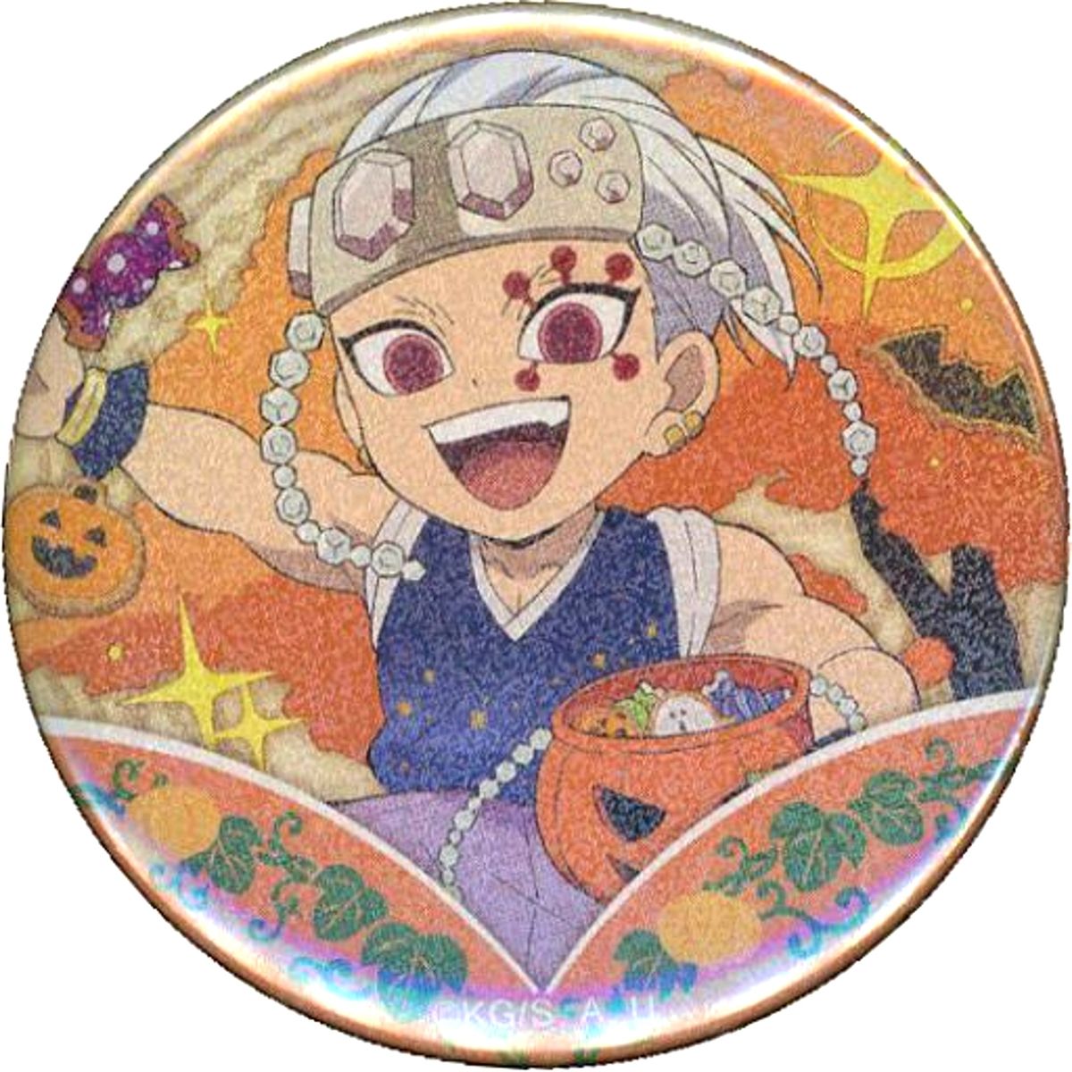 Tengen Uzui Demon Slayer: Kimetsu no Yaiba ufotable Cafe Machi Asobi CAFE Halloween Event 2022 Glitter Random Button A [USED]