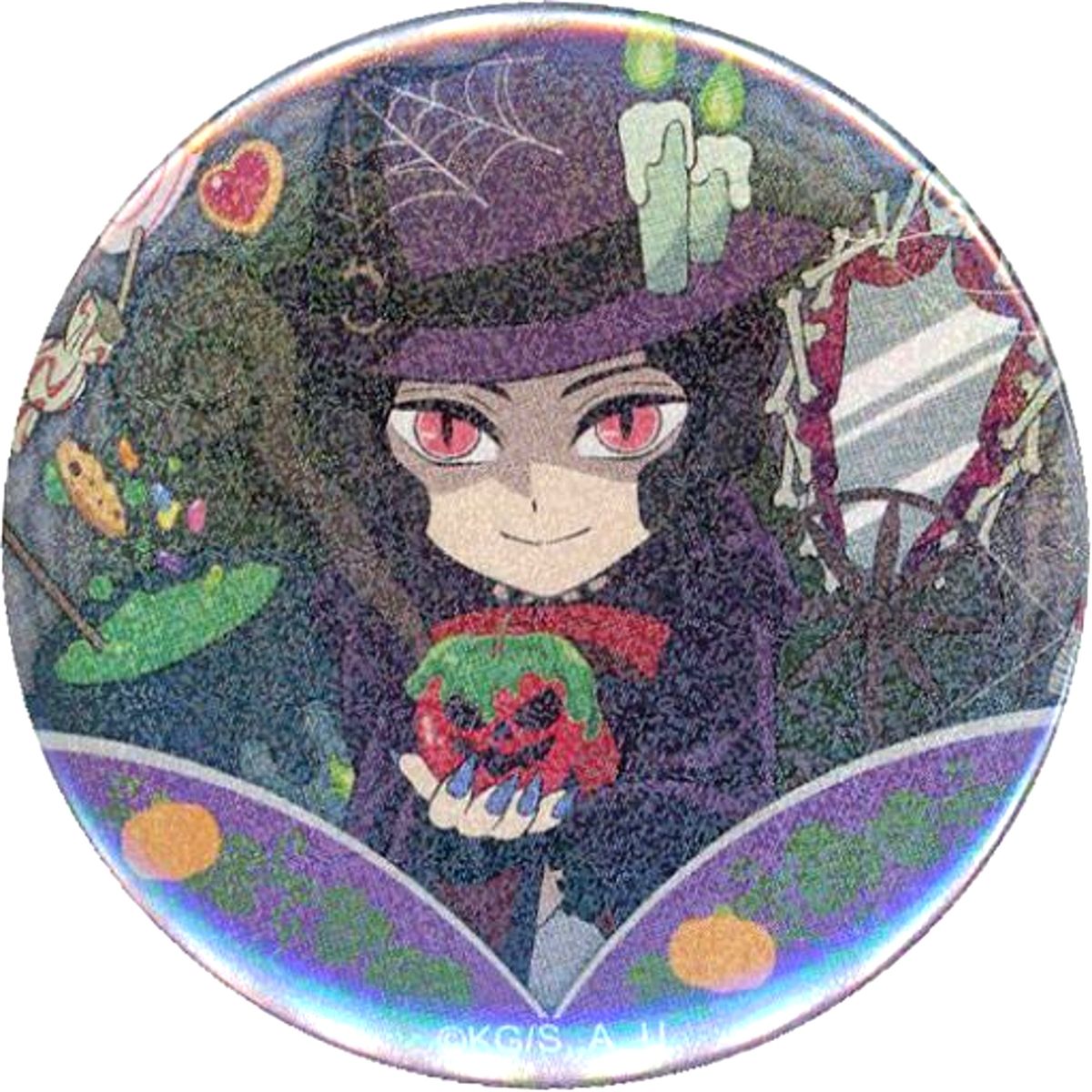 Muzan Kibutsuji Demon Slayer: Kimetsu no Yaiba ufotable Cafe Machi Asobi CAFE Halloween Event 2022 Glitter Random Button A [USED]