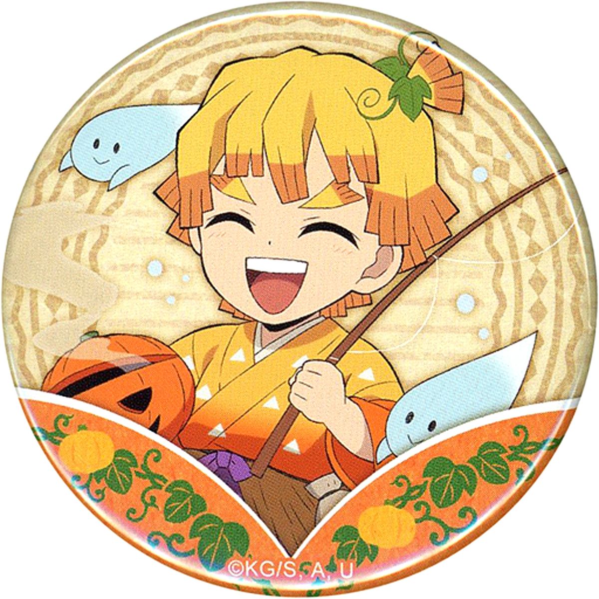 Zenitsu Agatsuma Demon Slayer: Kimetsu no Yaiba ufotable Cafe Machi Asobi CAFE Halloween Event 2022 Normal Random Button B [USED]