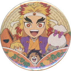 Demon Slayer: Kimetsu no Yaiba Kyojuro Rengoku Lame Random Can Badge B Ufotable Cafe Machi Asobi Cafe Halloween Event 2022 Limited Buttons [USED]