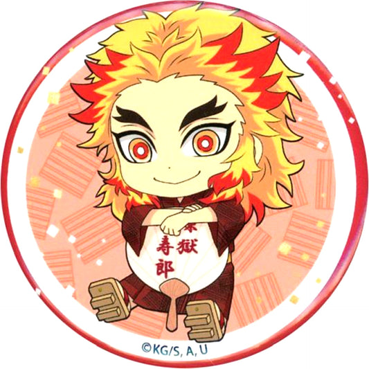 Kyojuro Rengoku Demon Slayer x Randen x Eigamura Kyo no Oshigoto 3 Petanko Trading Button Summer Festival Ver. Vol.2 [USED]