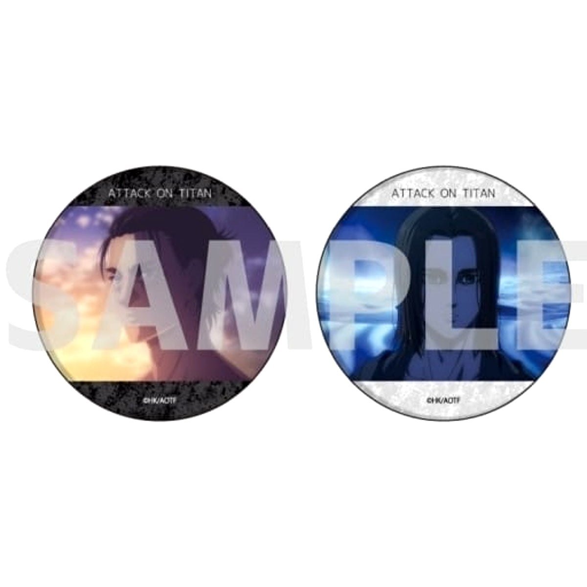Attack on Titan Ellen Yeager 2nd Edition Ver. Can Badge Set of 2 Buttons [USED]