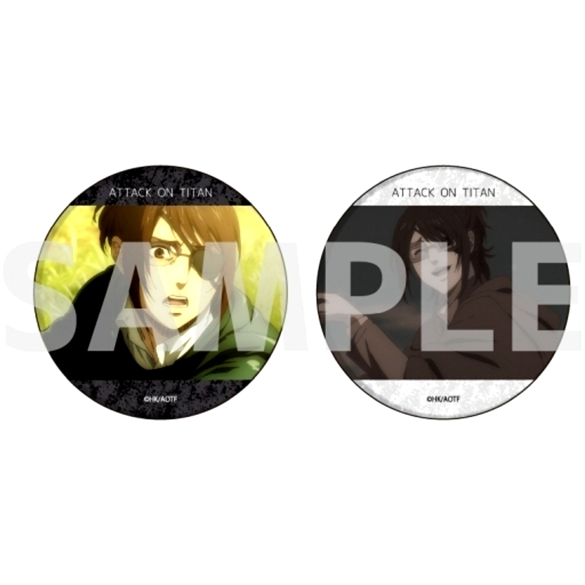 10. Hange Zoe - Scene Part 2 Ver. Badge Set of 2 Attack on Titan [USED]