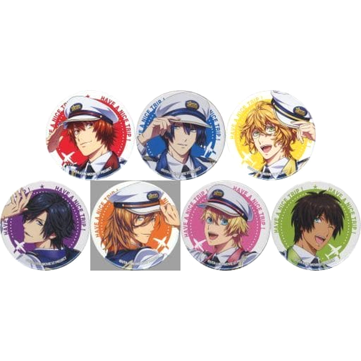 Uta no Prince Sama Movie: Maji Love Starish Tours Sho Kurusu & Others Trading Can Badge All 7 Types Set Buttons [USED]