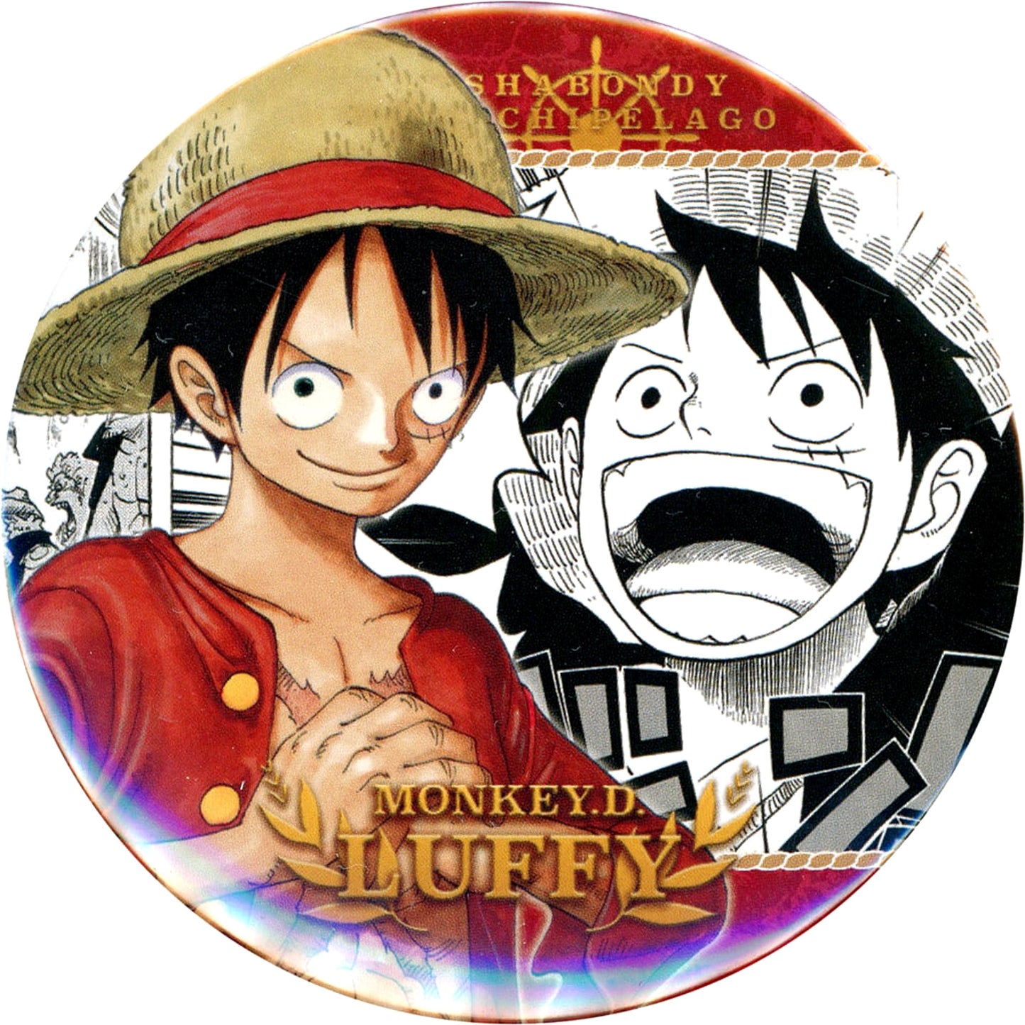 Monkey D. Luffy Glare One Piece Heroes Monkey D. Luffy Collection Button [USED]