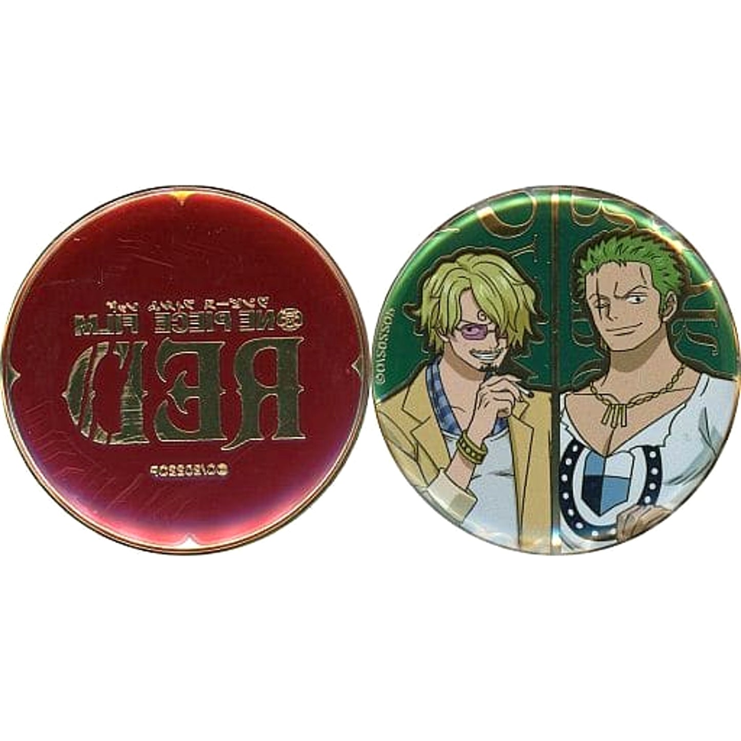 Roronoa Zoro Sanji One Piece Film Red Set of 2 Metal Button animate Limited Advance Ticket Included Benefits [USED]