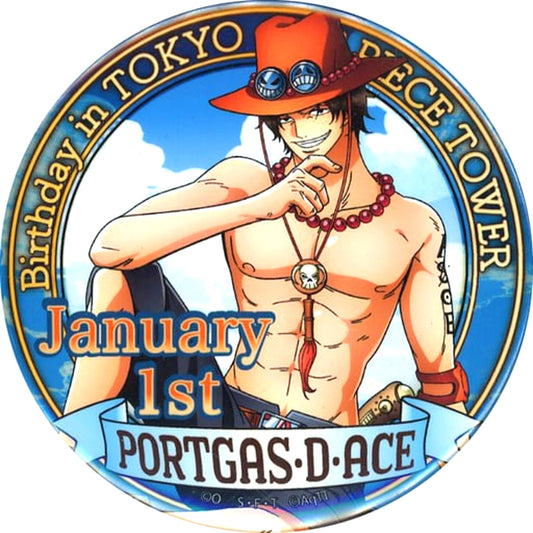 Portgas D. Ace One Piece Birthday Button 2017 Tokyo One Piece Tower Goods [USED]