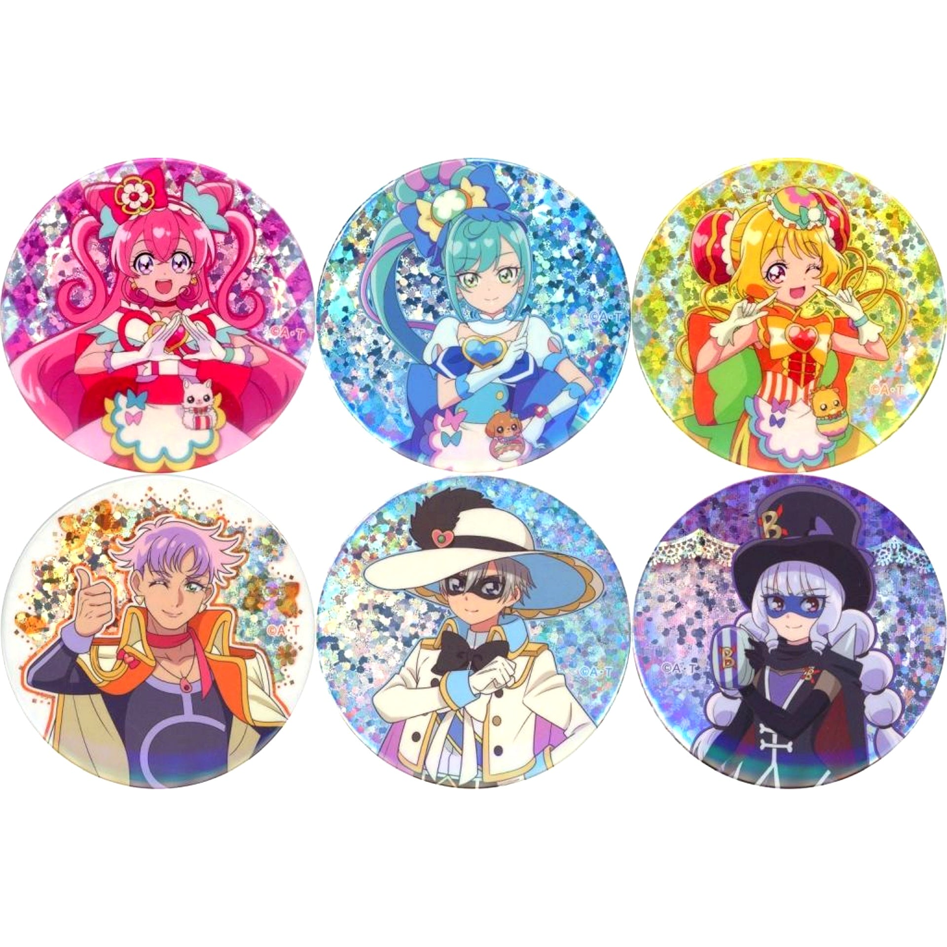 Set of 6 Delicious Party Precure Hologram Badge Vol. 2 [USED]