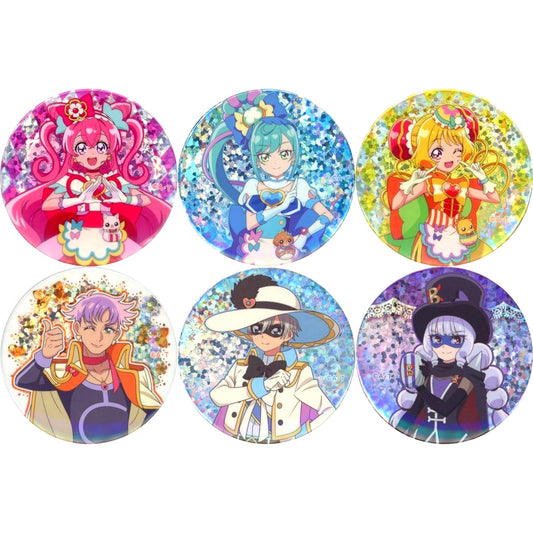 Set of 6 Delicious Party Precure Hologram Badge Vol. 2 [USED]