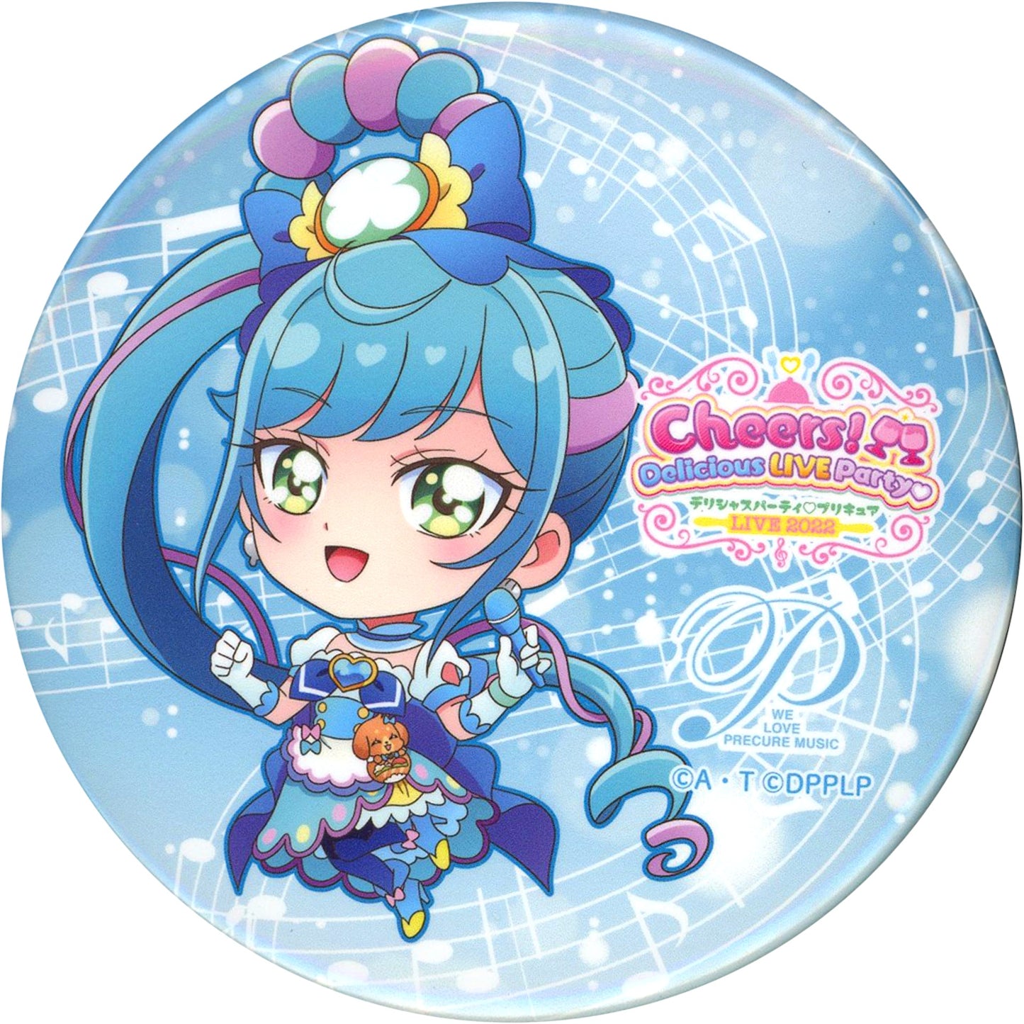 Cure Spicy - Deformed Delicious Party Precure LIVE 2022 Cheers! Delicious LIVE Party Badge [USED]
