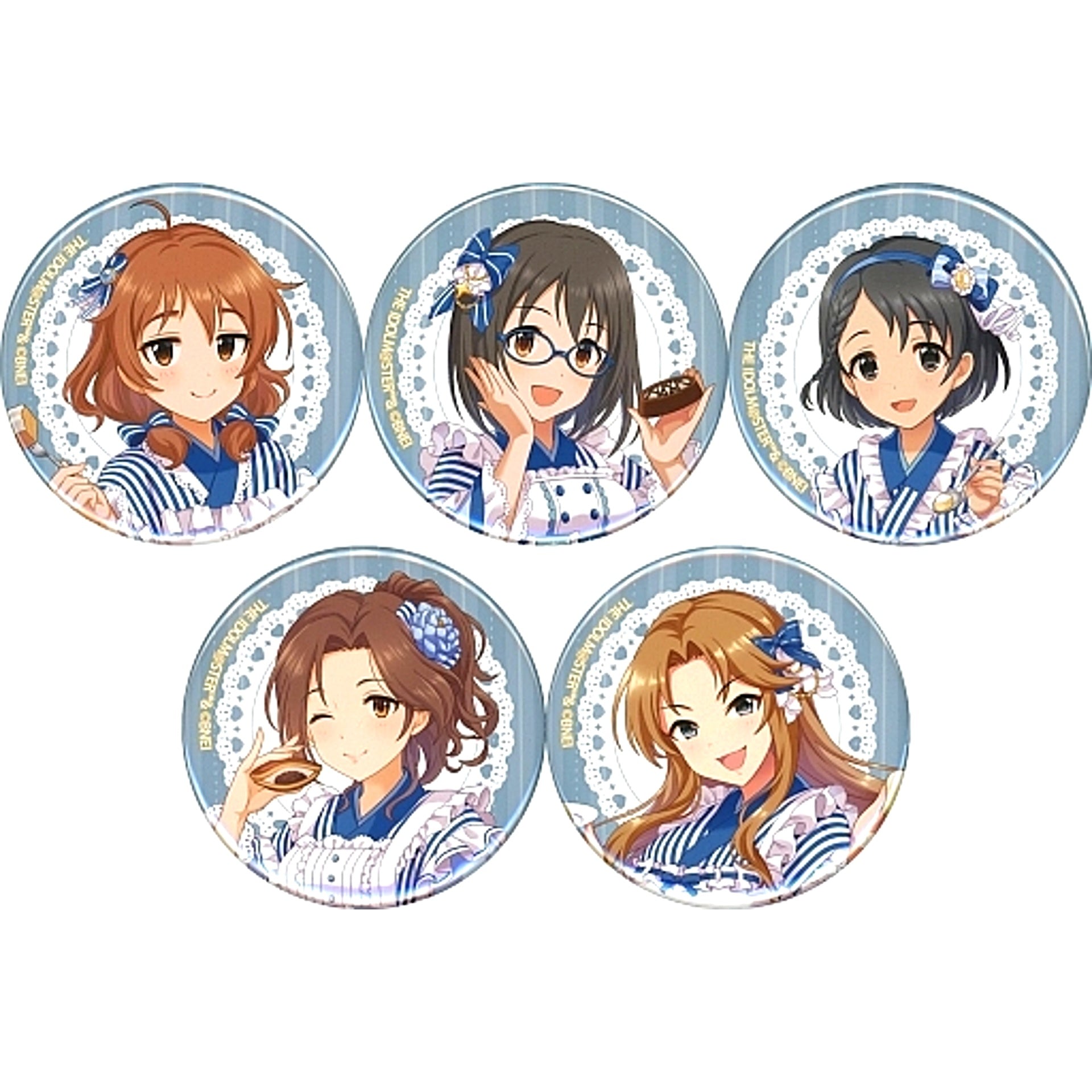 Set of 5 The Idolmaster Cinderella Girls x Lawson Badge [USED]