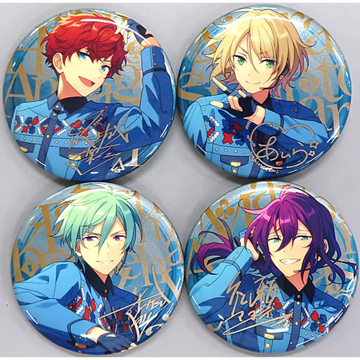 Ensemble Stars!! ALKALOID Gunsei Can Badge Set China 6th Anniversary Limited Edition Buttons [USED]