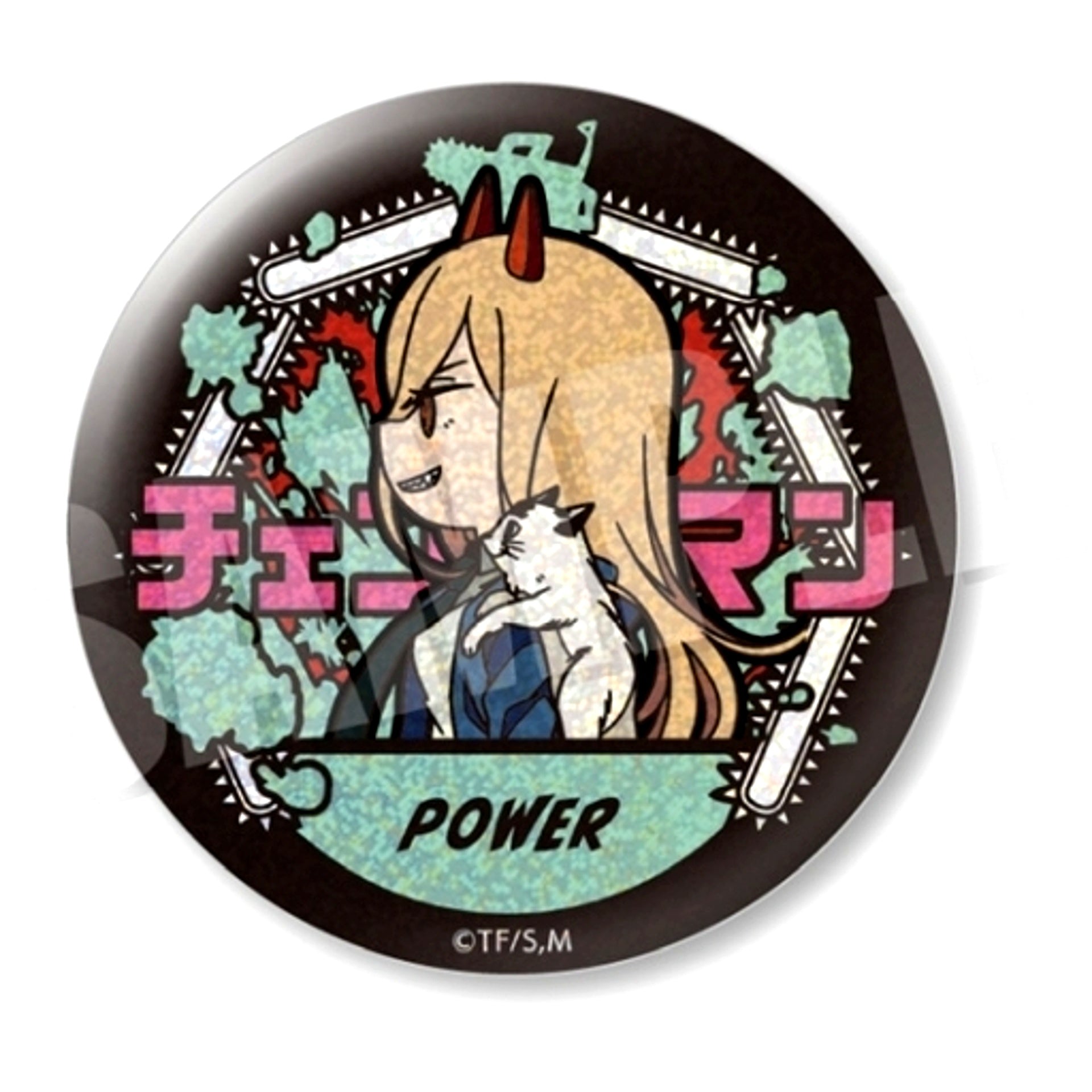 Power Chainsaw Man 02 VETCOLO Glitter Button [USED]