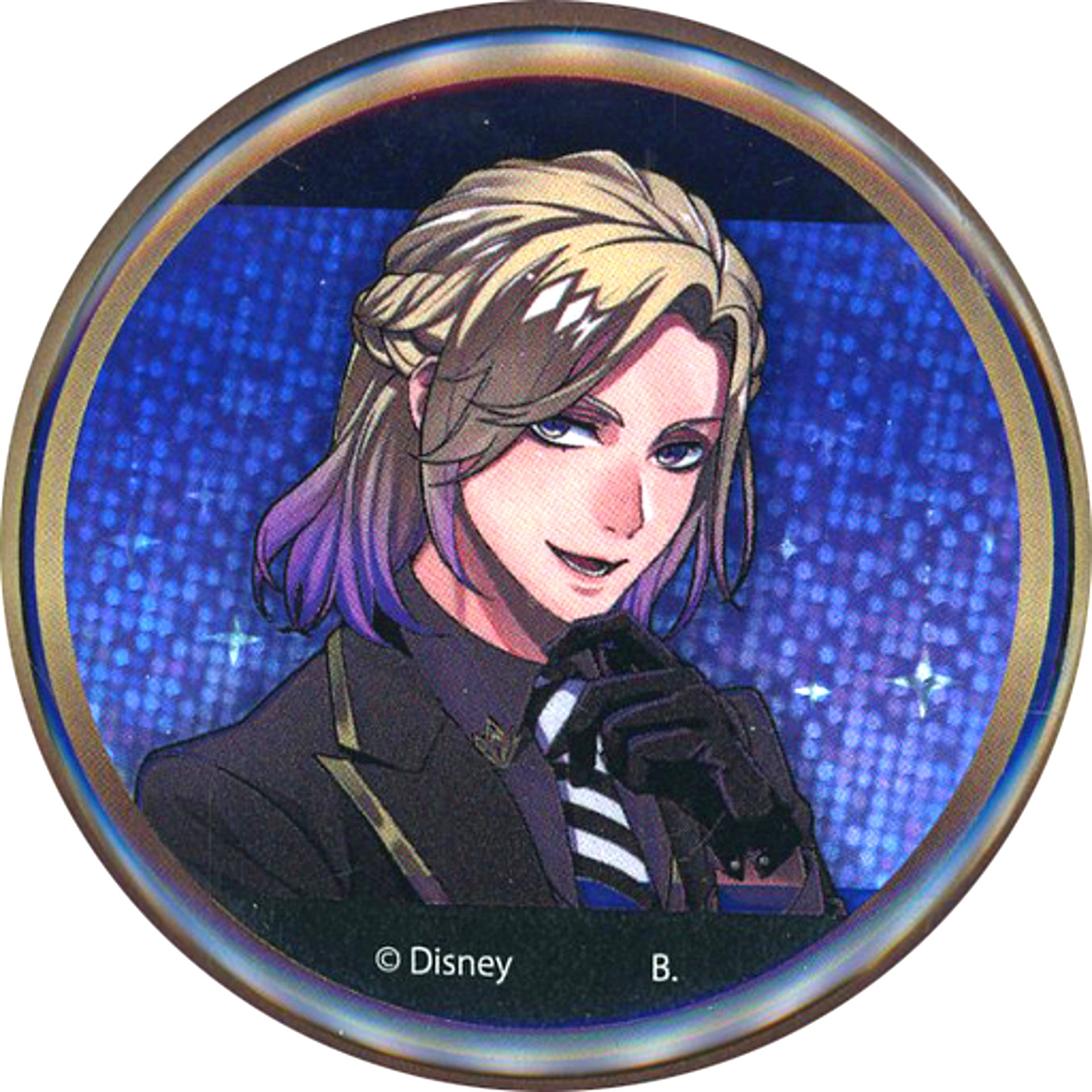 Vil Schoenheit Disney Twisted-Wonderland Hapikuro! School Uniform Hologram Button [USED]