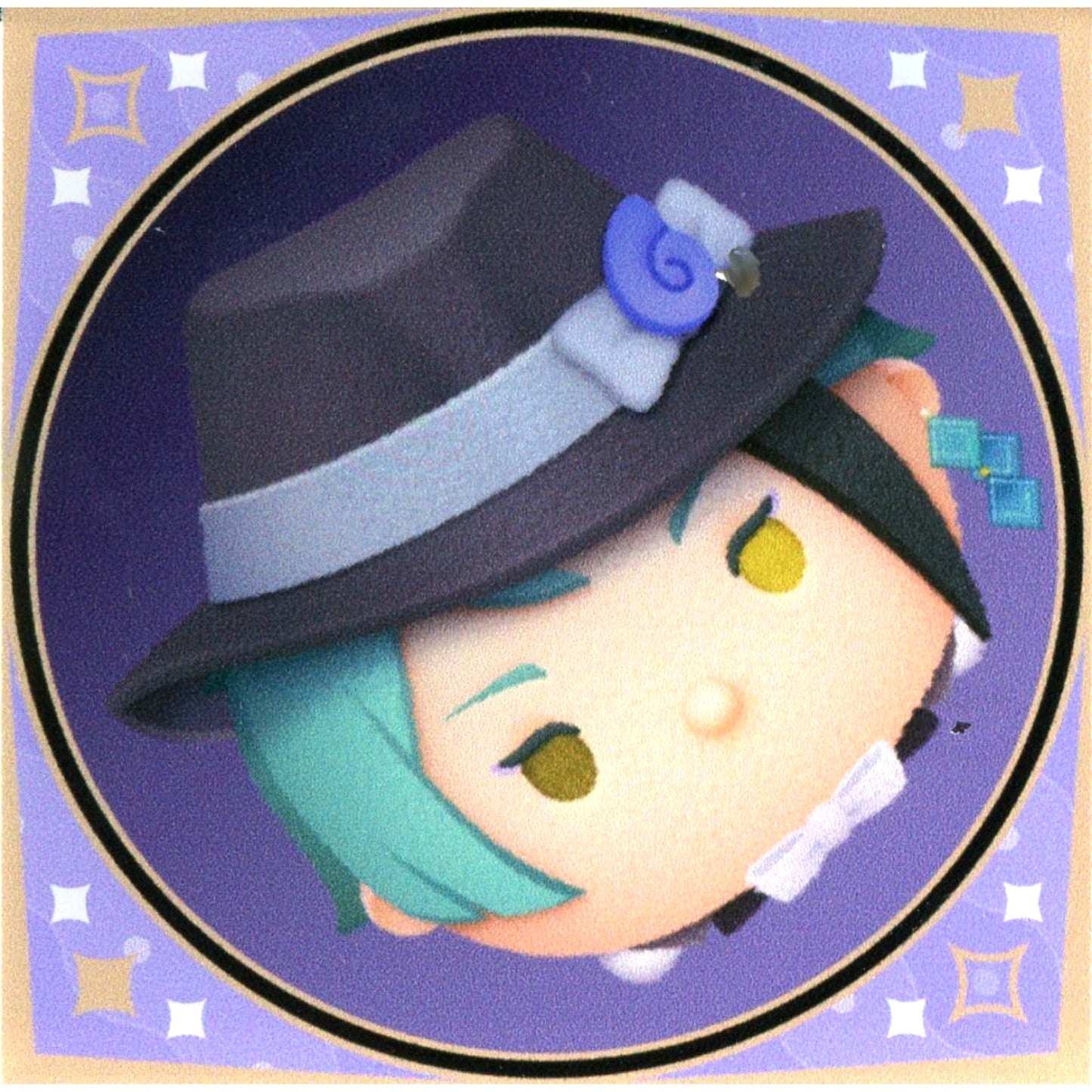 Jade Leech Disney Twisted-Wonderland Hapikuro! Tsum Tsum Acrylic Badge [USED]