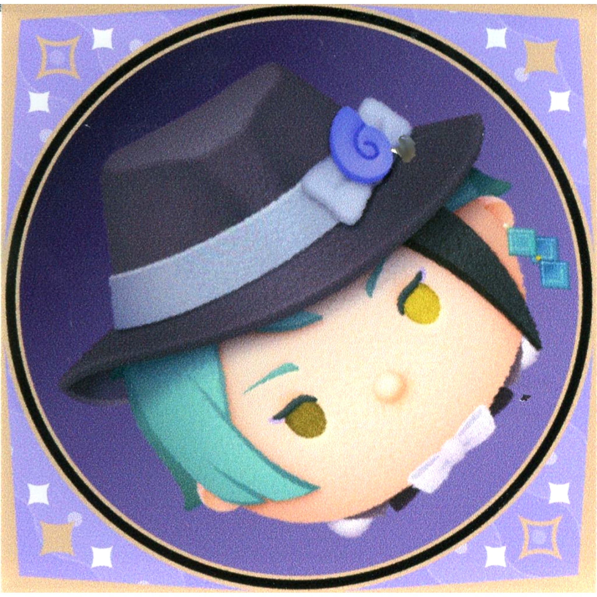 Jade Leech Disney Twisted-Wonderland Hapikuro! Tsum Tsum Acrylic Badge [USED]