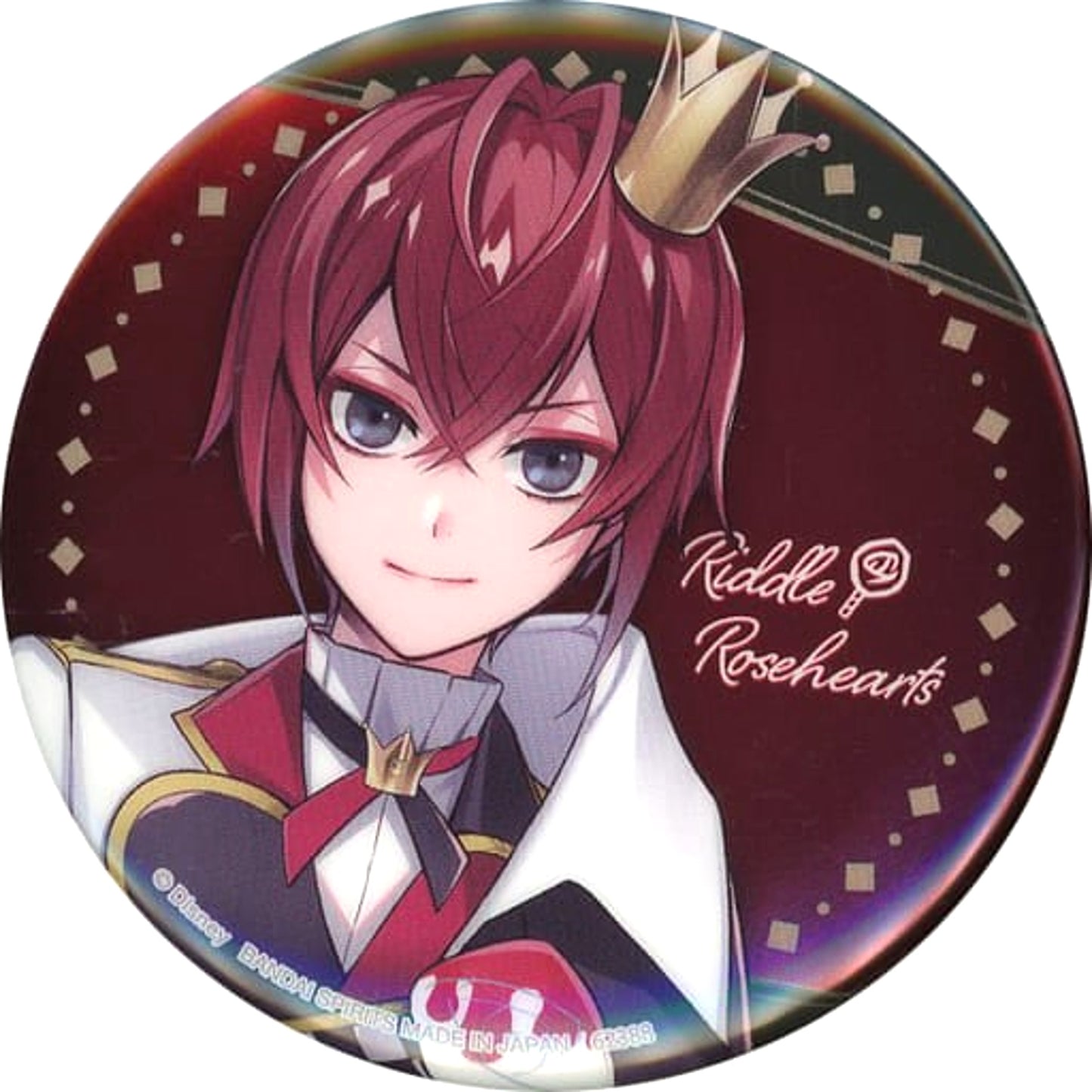 Disney: Twisted-Wonderland Riddle Rosehearts Ichiban Kuji Part 7 Can Badge Prize H Buttons [USED]