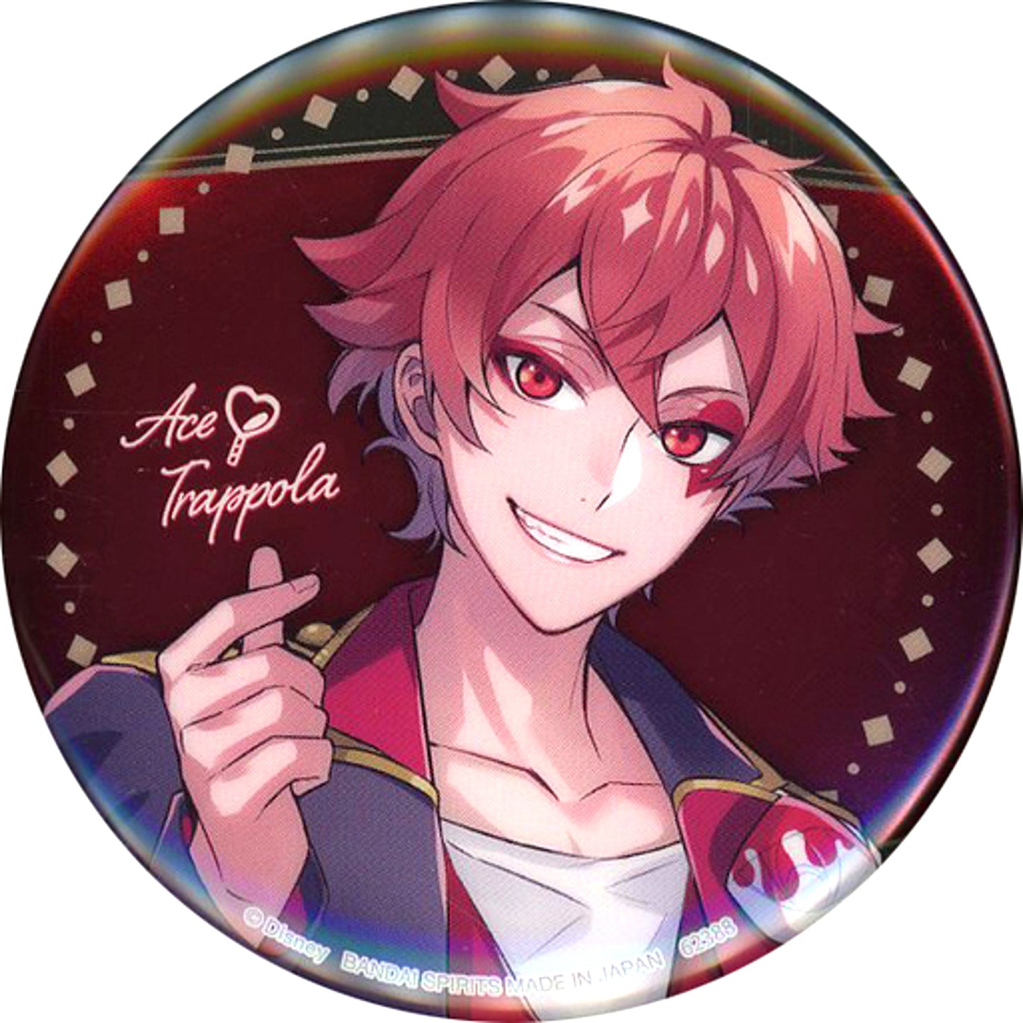 Ace Trappola H Prize Button Ichiban Kuji Disney Twisted-Wonderland Vol. 7 [USED]