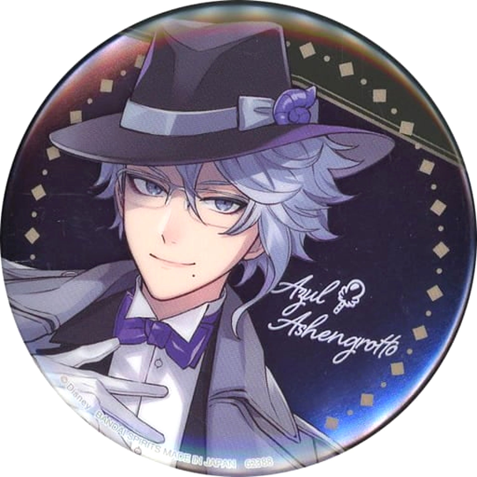 Disney: Twisted-Wonderland Azul Ashengrotto Ichiban Kuji Part 7 Can Badge Prize H Buttons [USED]