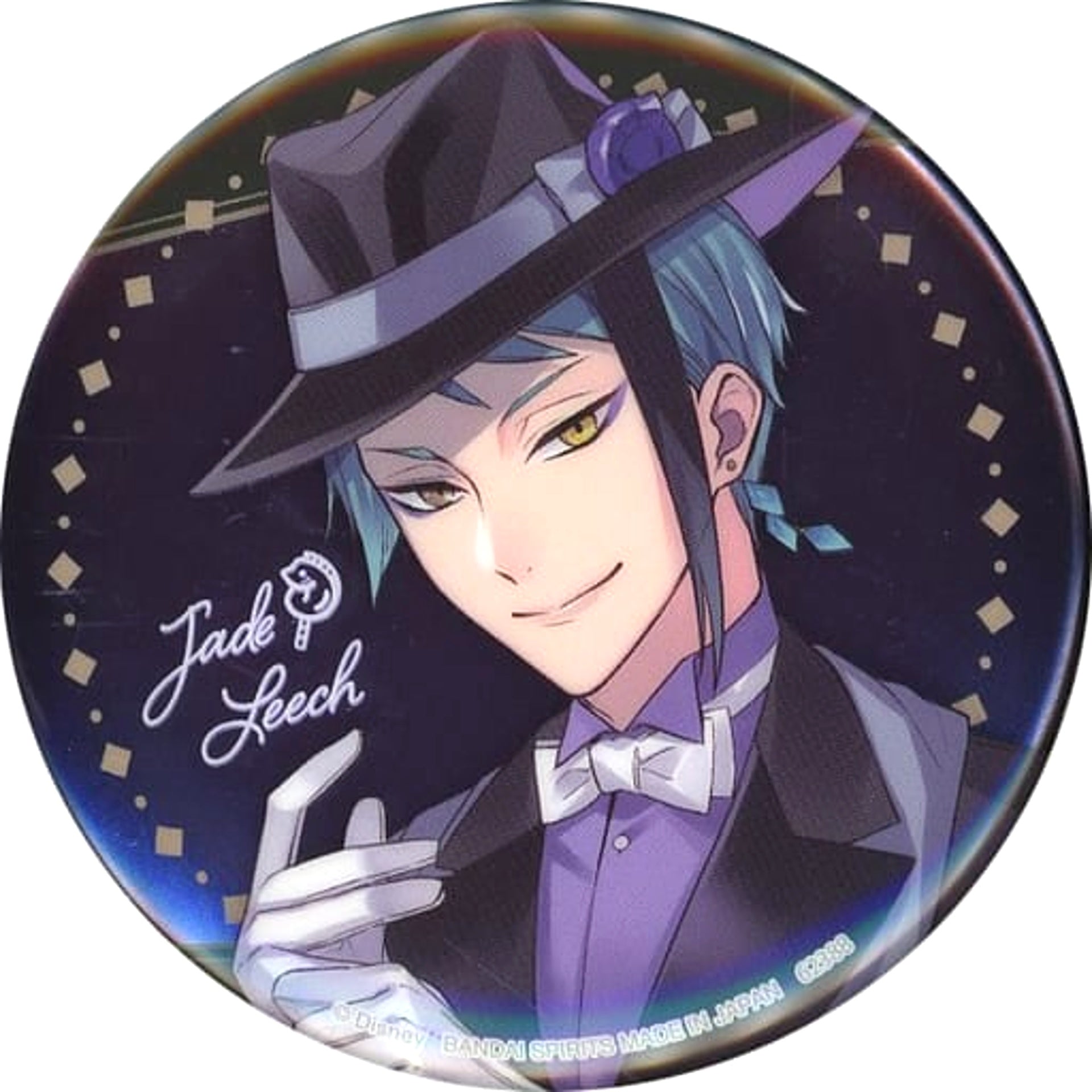 Disney: Twisted-Wonderland Jade Leech Ichiban Kuji Part 7 Can Badge Prize H Buttons [USED]