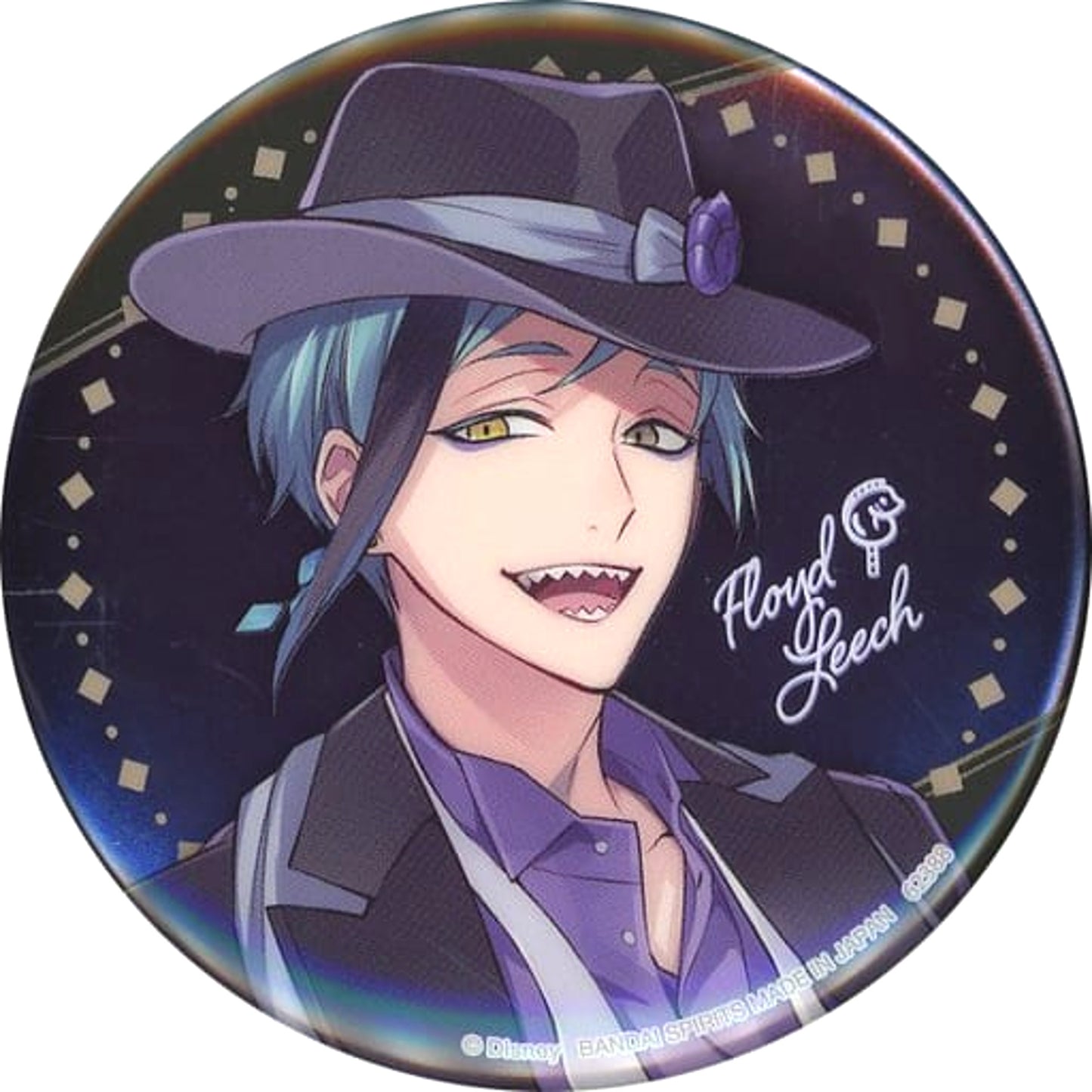 Disney: Twisted-Wonderland Floyd Leech Ichiban Kuji Part 7 Can Badge Prize H Buttons [USED]