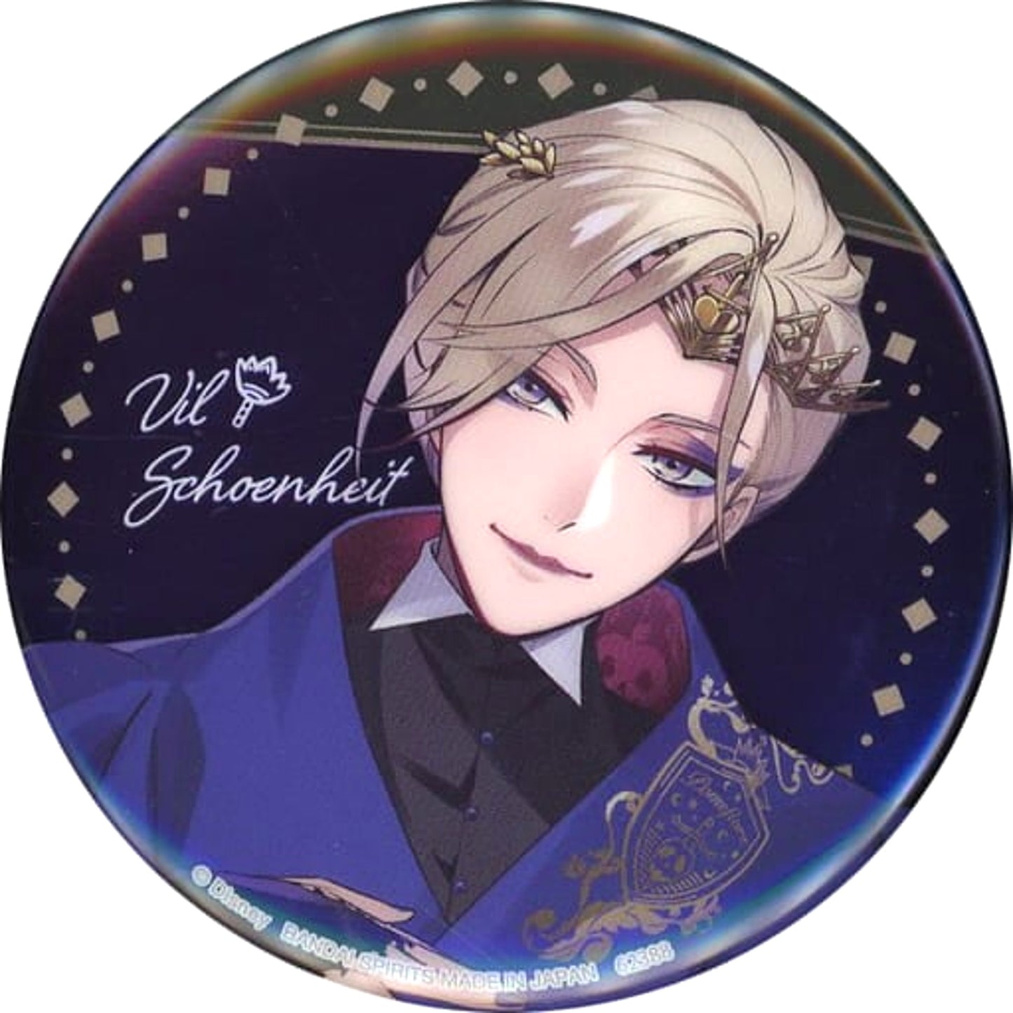 Disney: Twisted-Wonderland Vil Schoenheit Ichiban Kuji Part 7 Can Badge Prize H Buttons [USED]
