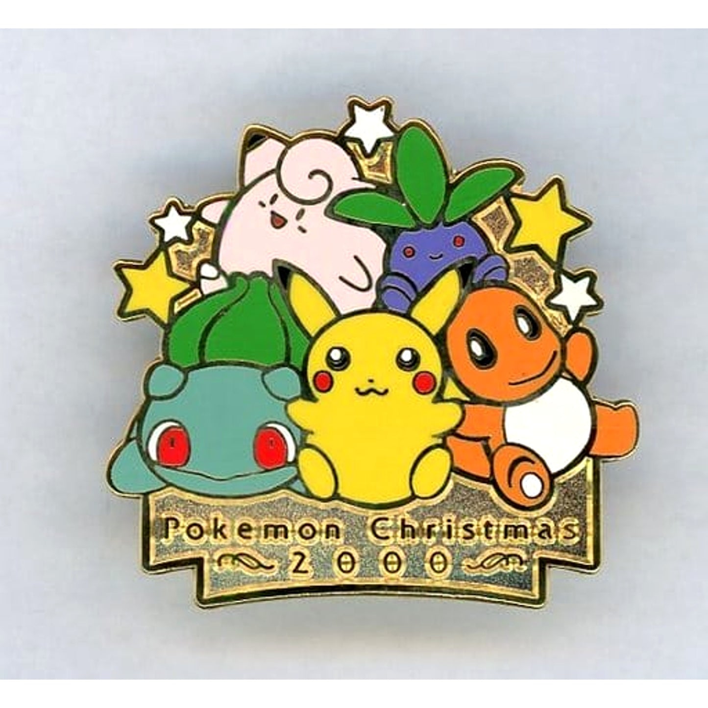 Pokemon Pikachu & Others Pokemon Christmas 2000 Pins Plush Logo Pokemon Center Limited Pins [USED]