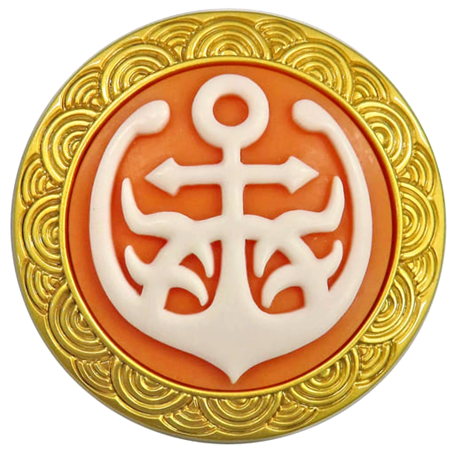 Mutsunokami Yoshiyuki Touken Ranbu ONLINE Touken Danshi Crest Cameo Brooch Felissimo 2nd Edition Limited [USED]