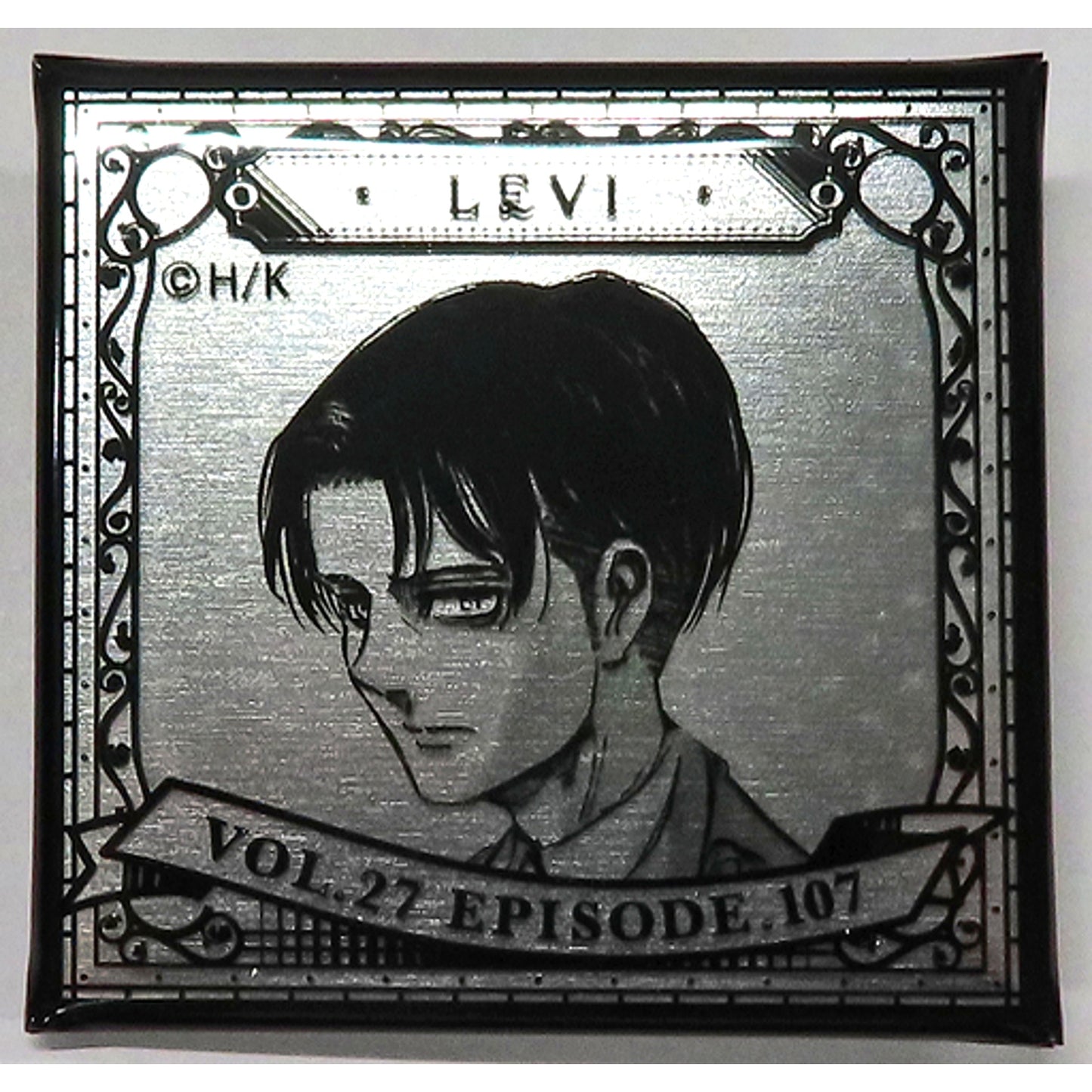 Levi Ackerman Vol.27 EPISODE.107 Attack on Titan MEMORIAL FRAGMENT Levi Birthday 2021 Trading Square Button [USED]