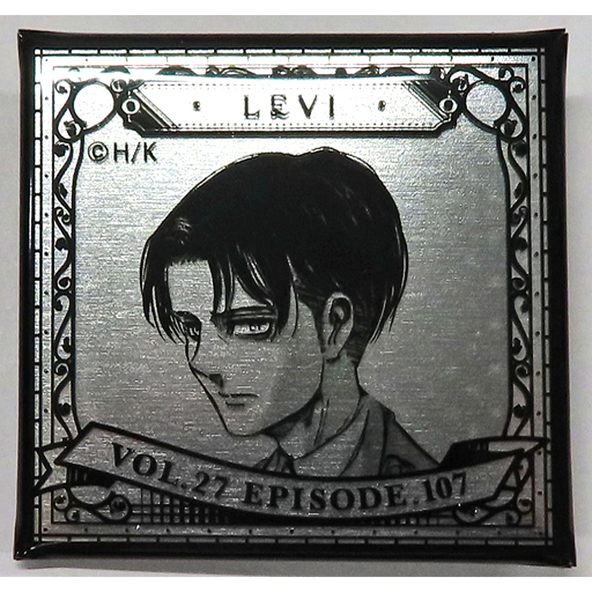 Levi Ackerman Vol.27 EPISODE.107 Attack on Titan MEMORIAL FRAGMENT Levi Birthday 2021 Trading Square Button [USED]