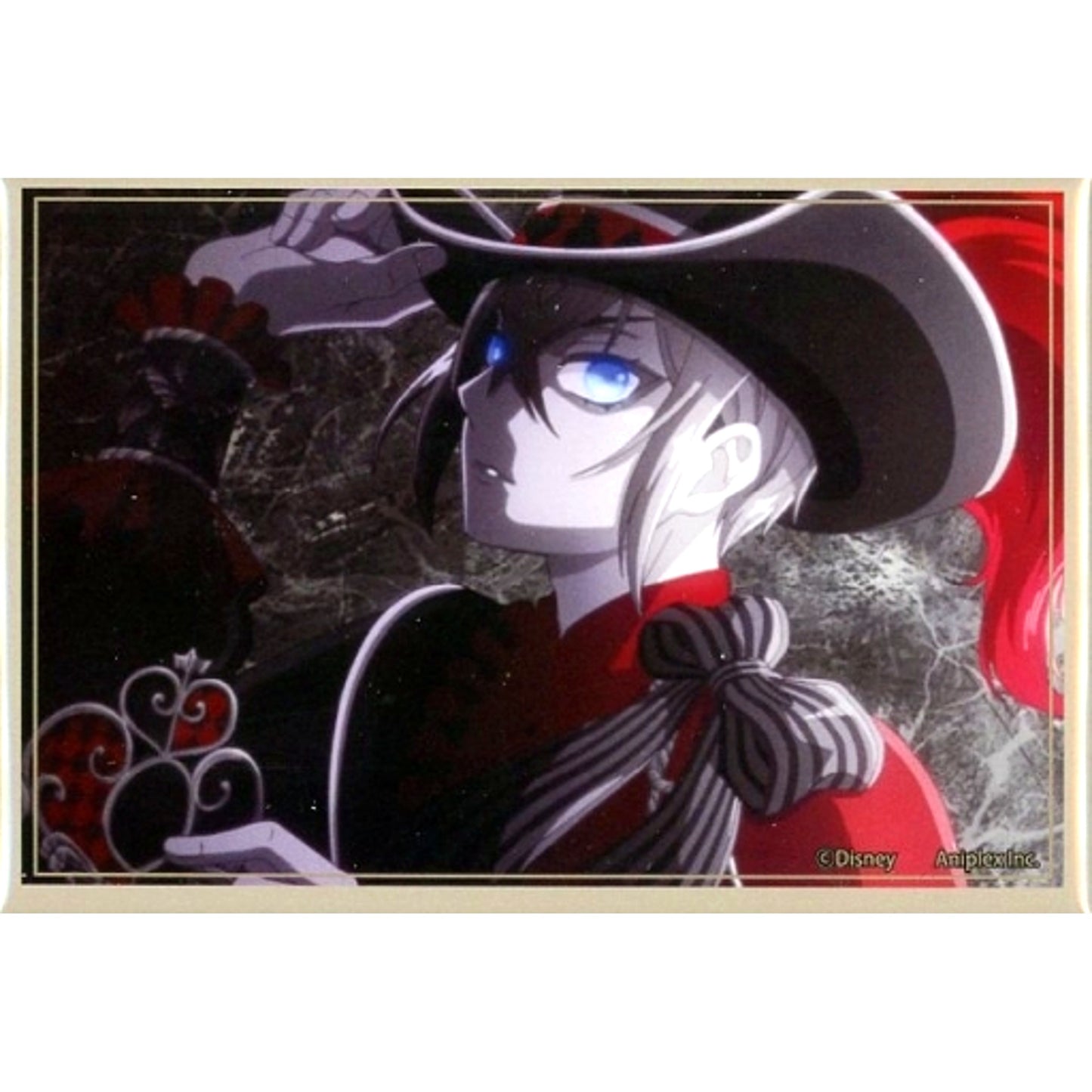 Riddle Rosehearts Disney Twisted-Wonderland Glorious Masquerade Crimson Flower and Bell of Salvation Animation Button Collection Masquerade Dress Ver. [USED]