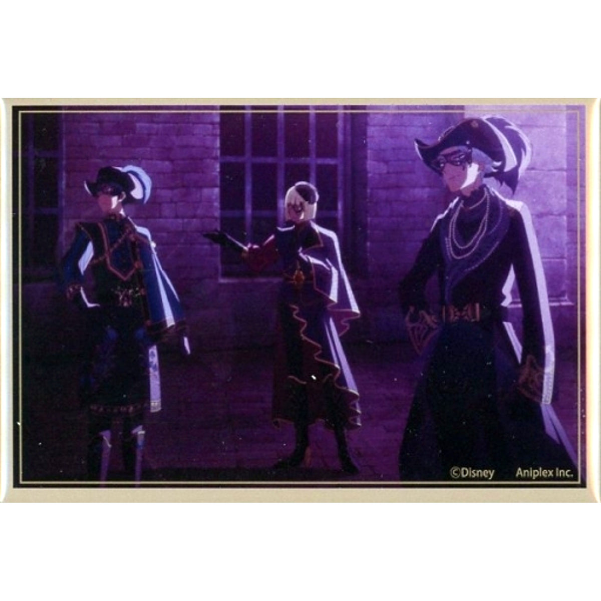 Rook and Azul and Deuce Disney Twisted Wonderland Glorious Masquerade Crimson Flower and Bell of Salvation Animation Button Collection Masquerade Dress Ver. [USED]