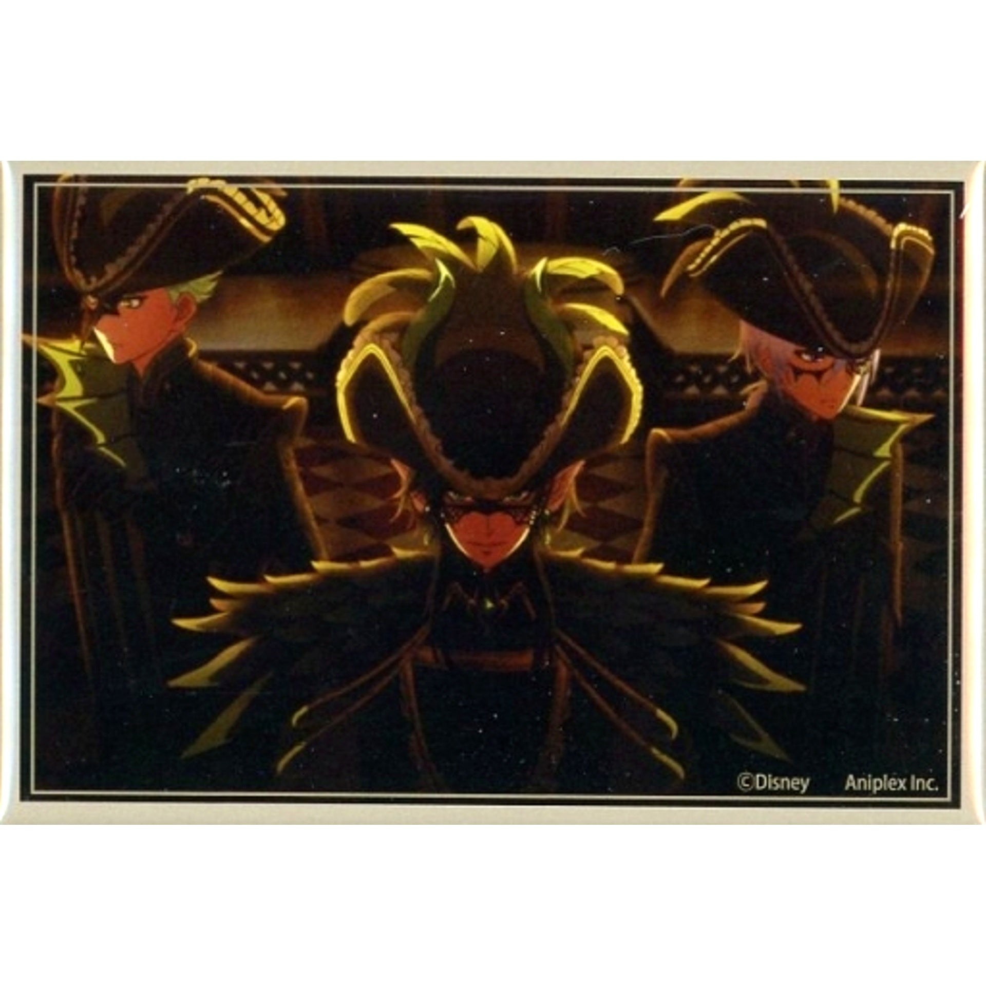 Malleus x Silver x Sebek Masquerade Dress Ver. Disney Twisted-Wonderland Glorious Masquerade Crimson Flower and Bell of Salvation Animation Button Collection [USED]