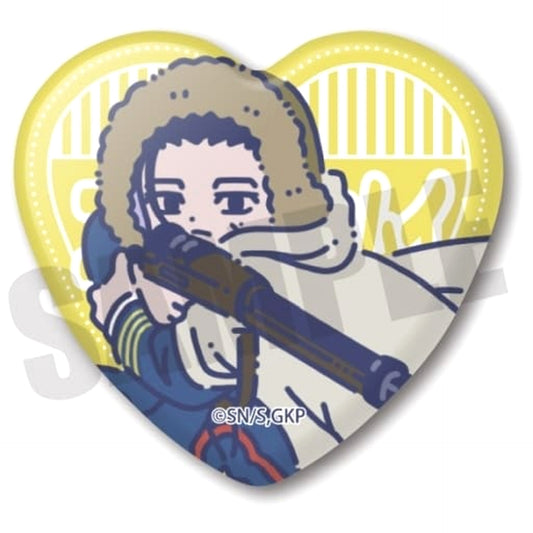 Golden Kamuy Hyakunosuke Ogata Retopop Heart Shaped Can Badge A Buttons [USED]