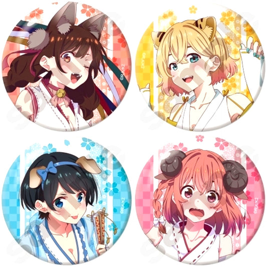 Set of 4 Rent-A-Girlfriend Kemo Miko Button [USED]