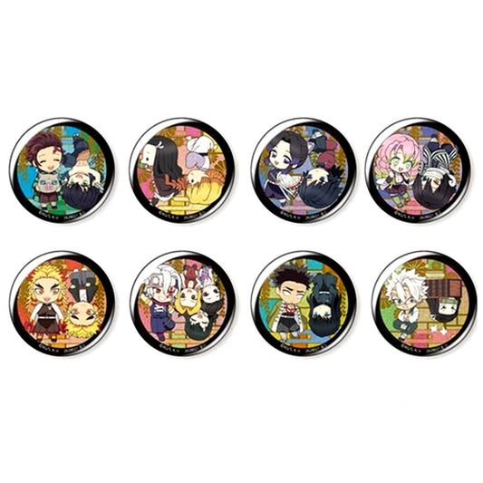 Set of 8 Button Gashapon Kuji Demon Slayer Kimetsu no Yaiba Assort 2 Prize C [USED]