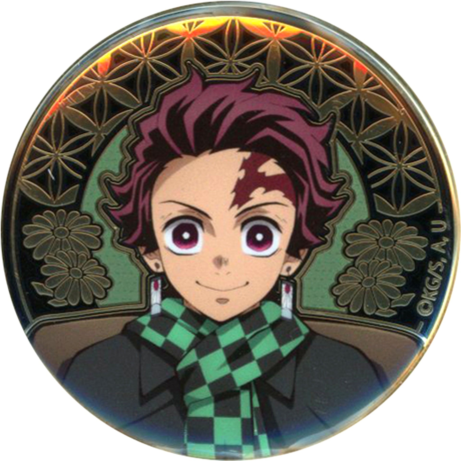 Tanjiro Kamado Demon Slayer: Kimetsu no Yaiba Relief Metal Button Animate Girls Festival 2022 Goods [USED]