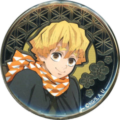 Demon Slayer: Kimetsu no Yaiba Zenitsu Agatsuma Relief Metal Can Badge animate Girls Festival 2022 Limited Buttons [USED]