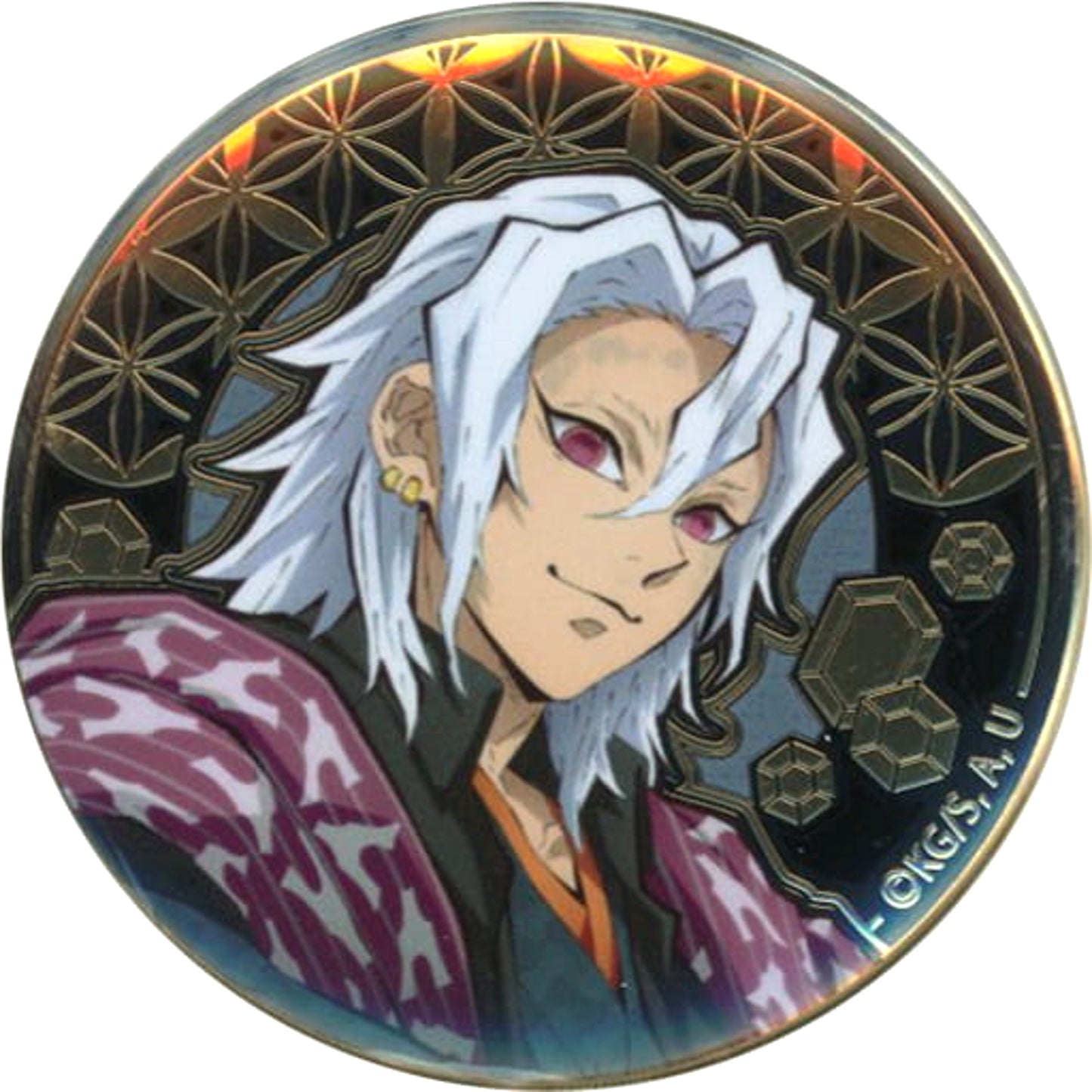 Tengen Uzui Demon Slayer: Kimetsu no Yaiba Relief Metal Button animate Girls Festival 2022 Limited [USED]