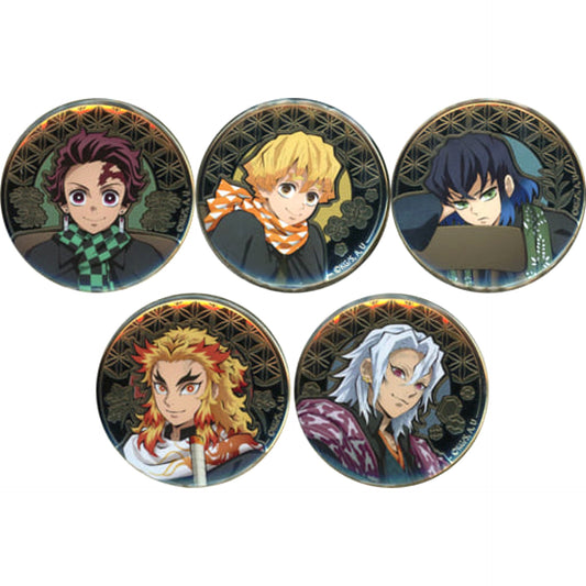 Zenitsu Agatsuma & Others Demon Slayer: Kimetsu no Yaiba All 5 Types Set Relief Metal Button animate Girls Festival 2022 Limited [USED]