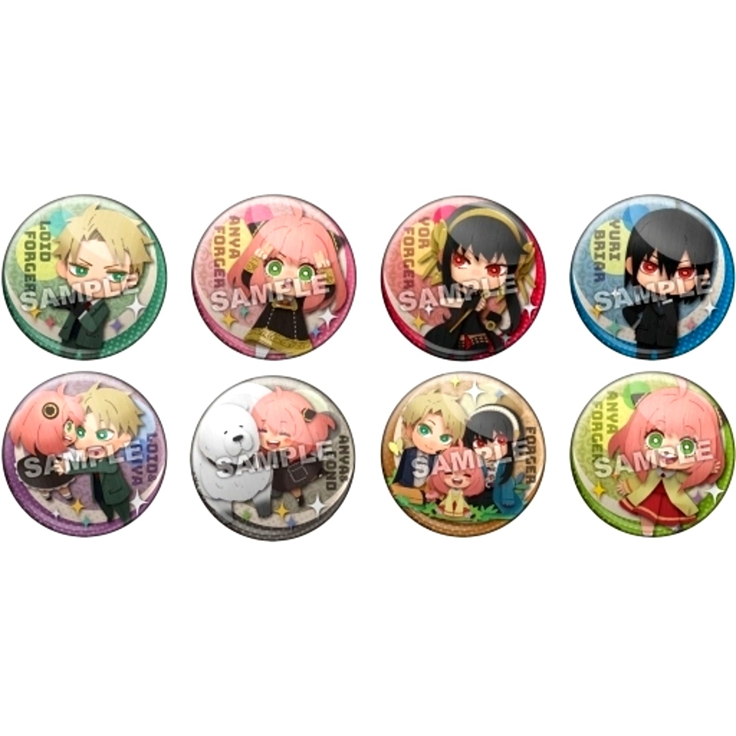 Set of 8 Pepakura SPY x FAMILY Trading Badge [USED]