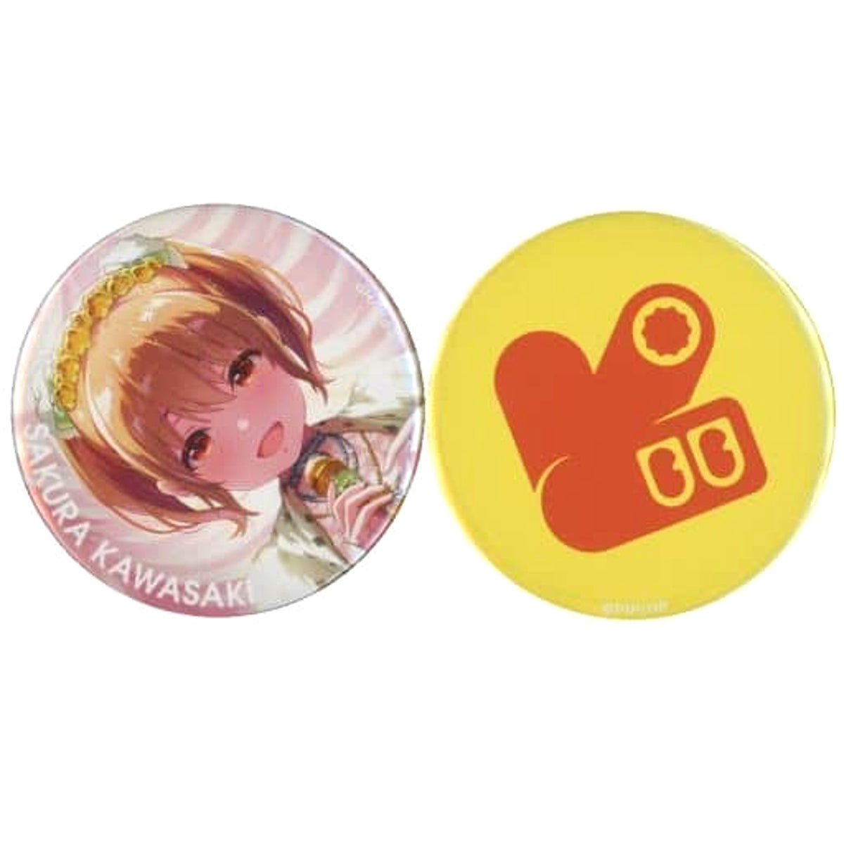 IDOLY PRIDE Sakura Kawasaki Live Goods Online Kuji Original Can Badge Prize B-6 Set of 2 Buttons [USED]