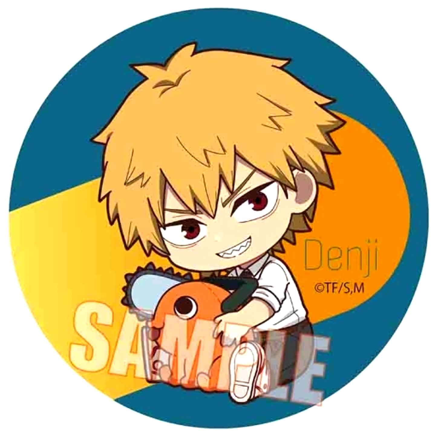 Denji Chainsaw Man Gyugyutto Trading Button [USED]